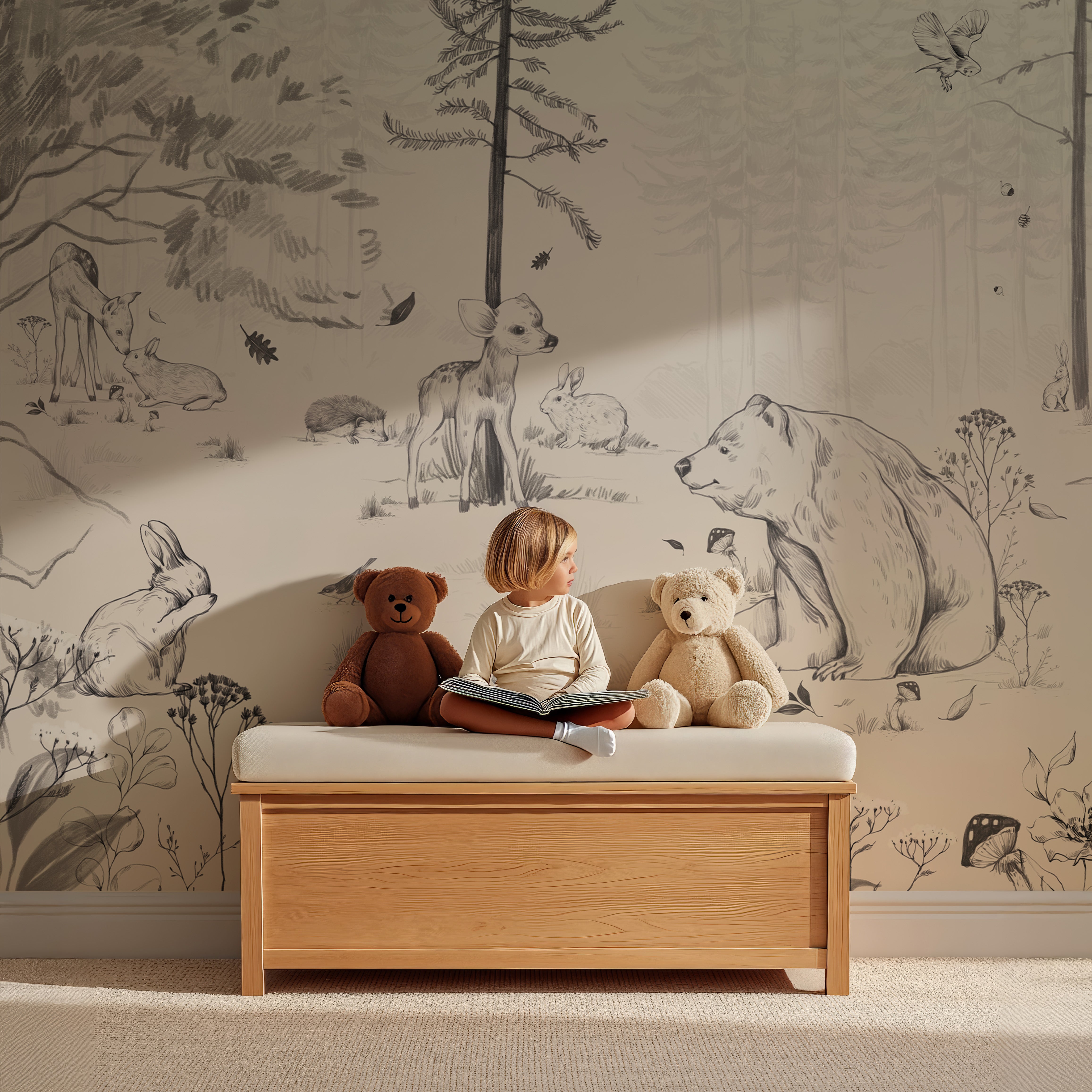 Collage wallpaper Into the Forest