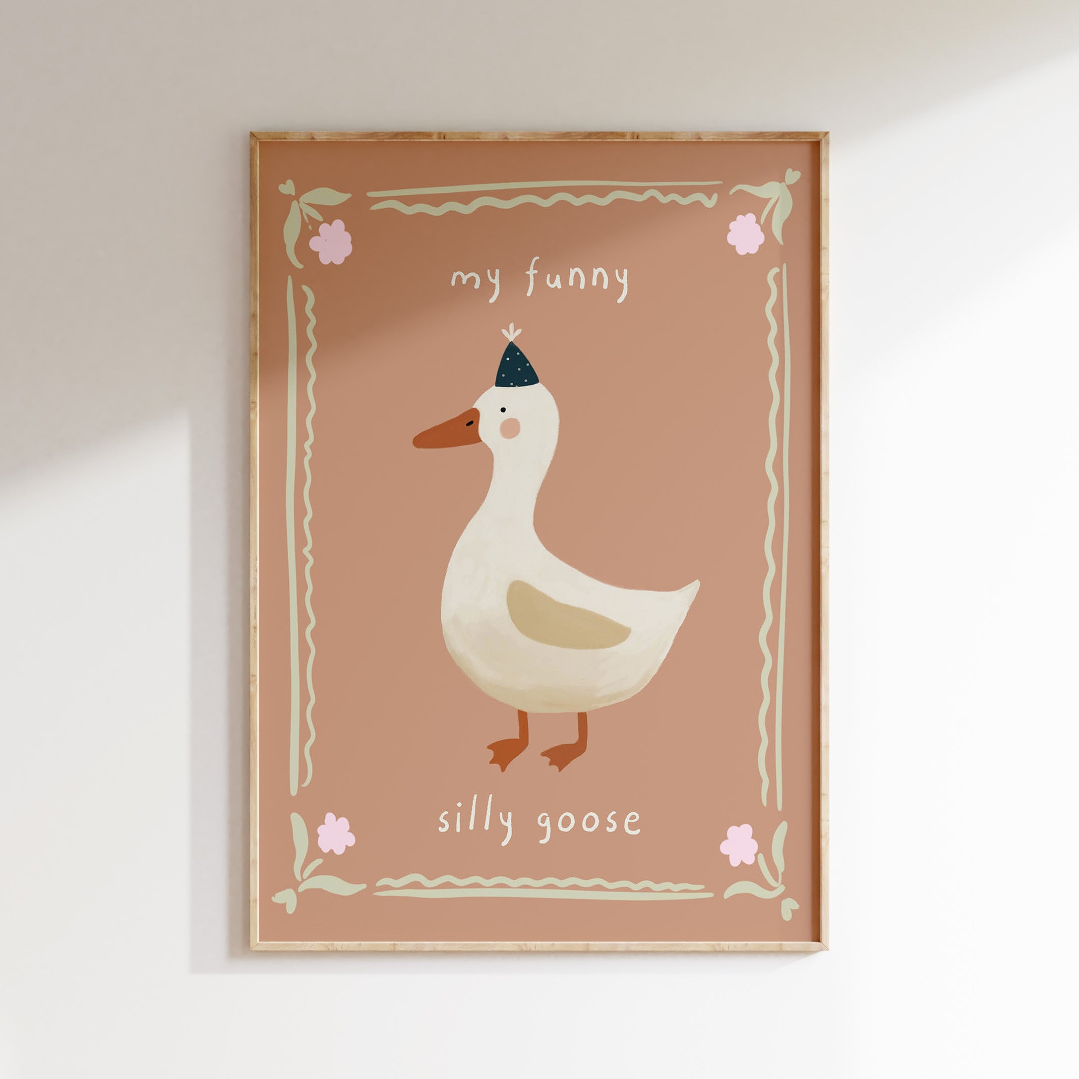 Kinderkamer print - Funny silly goose