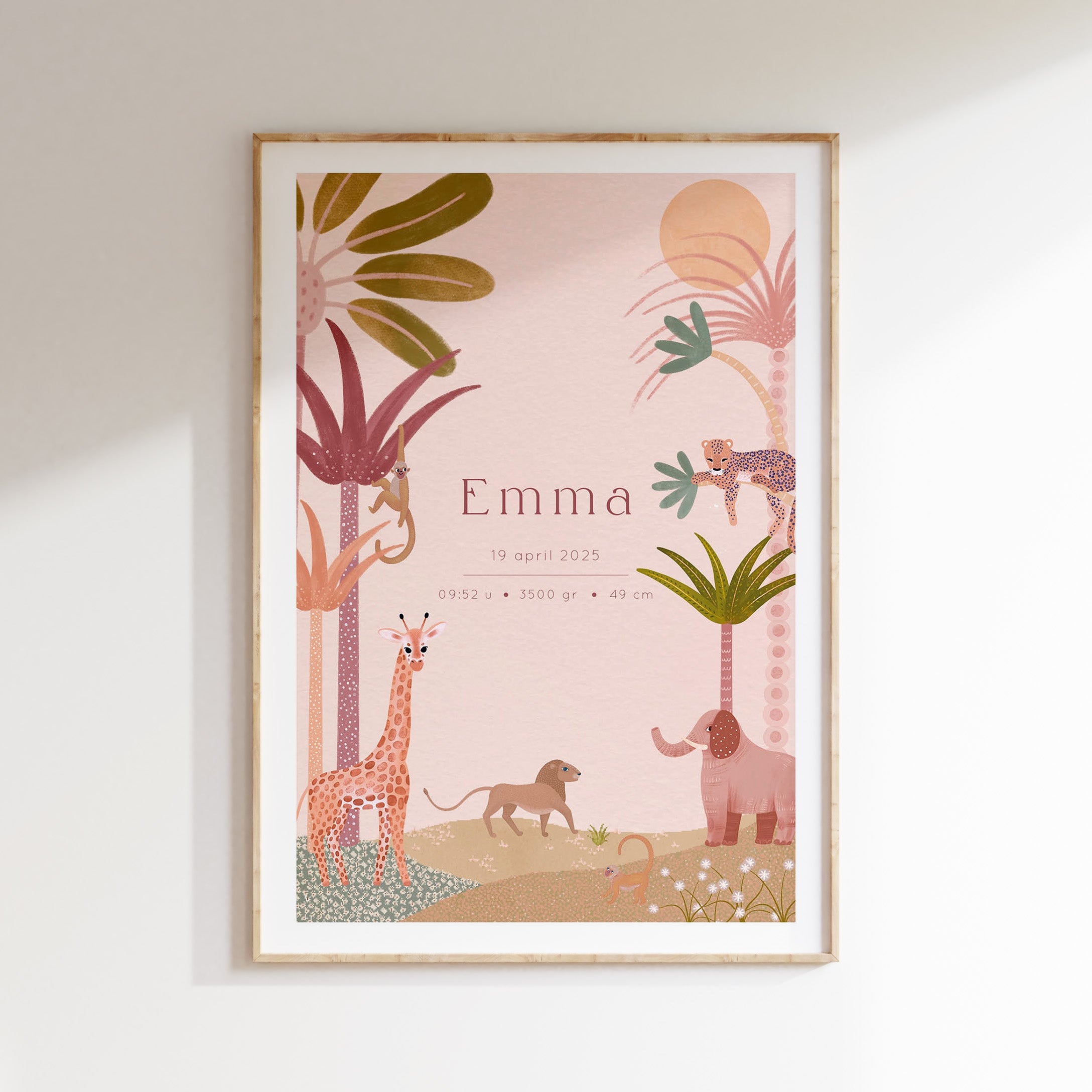 Geboorteposter Afrika dieren | Africa