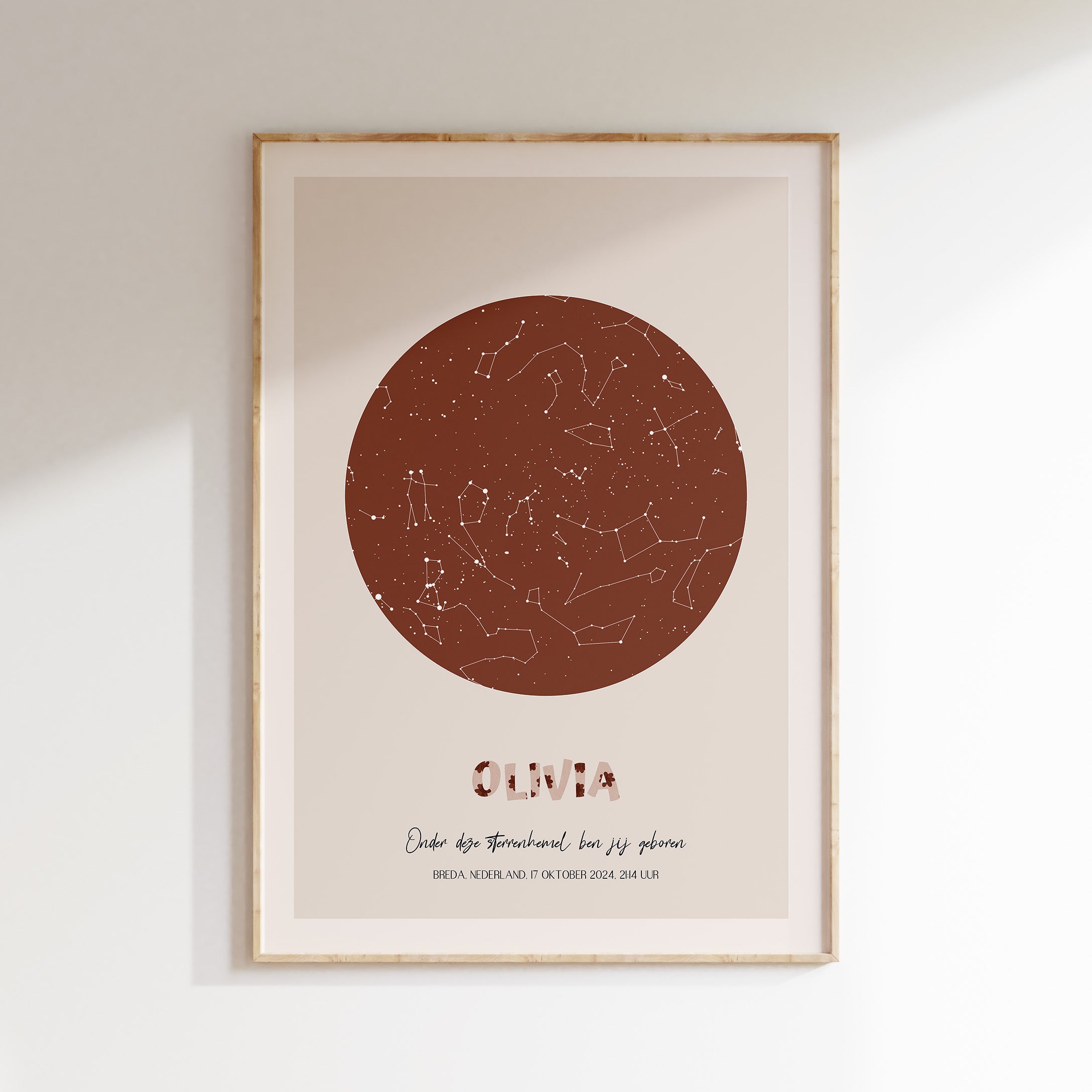 Sterrenhemel poster - KLEINE GROTE BEER | bruin