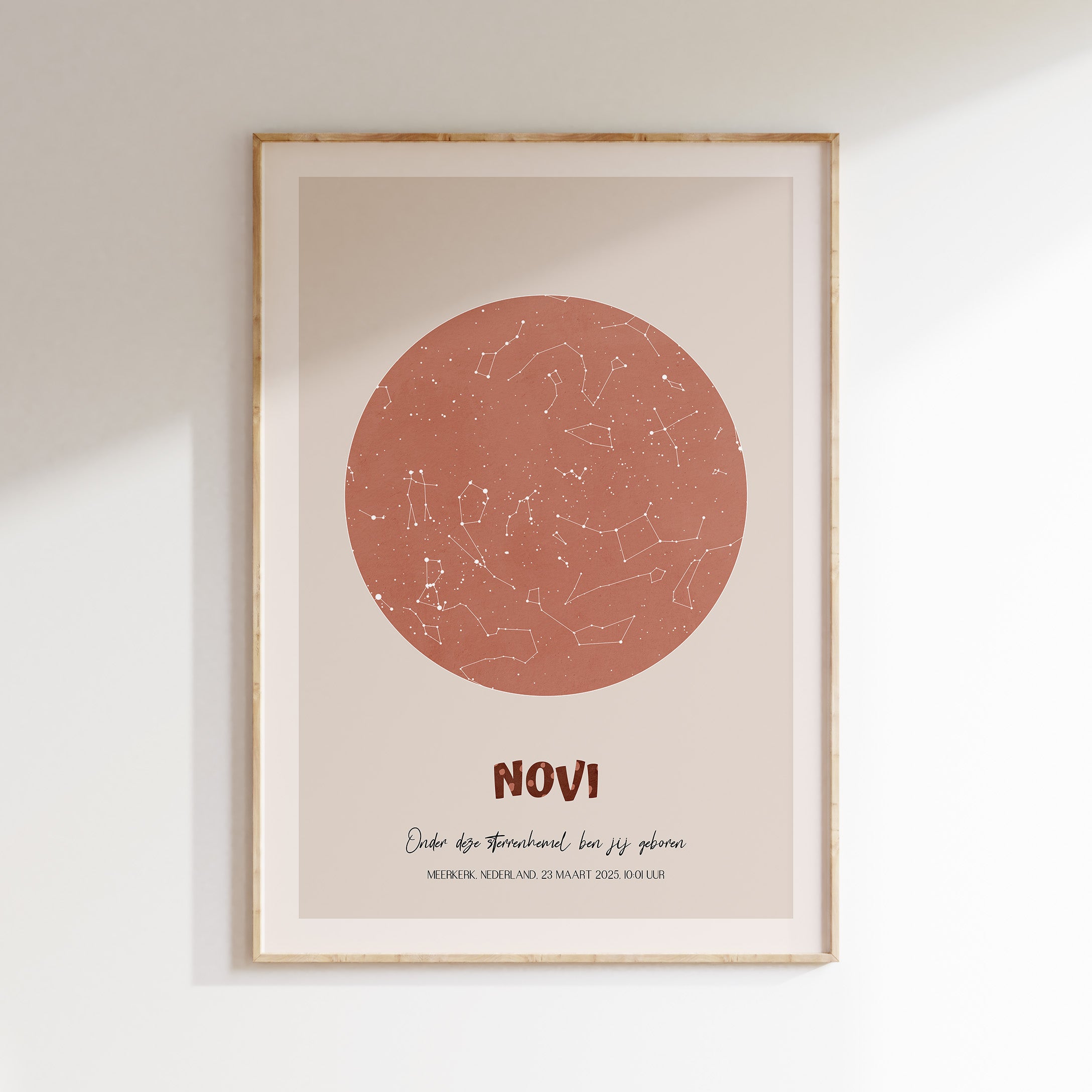 Sterrenhemel poster - KLEINE GROTE BEER | terracotta