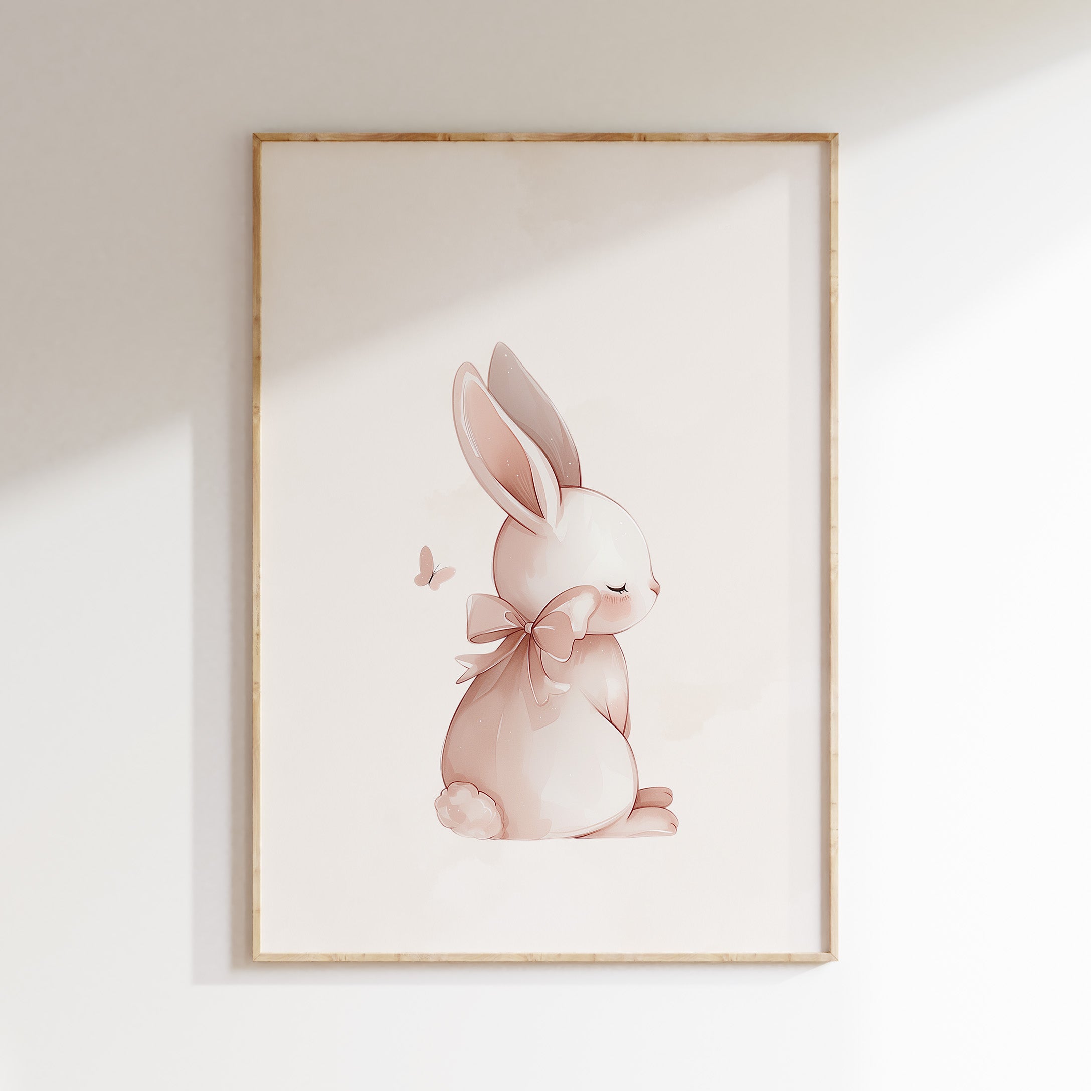Children's room poster - Bunny bow | Unicorns & Fairies