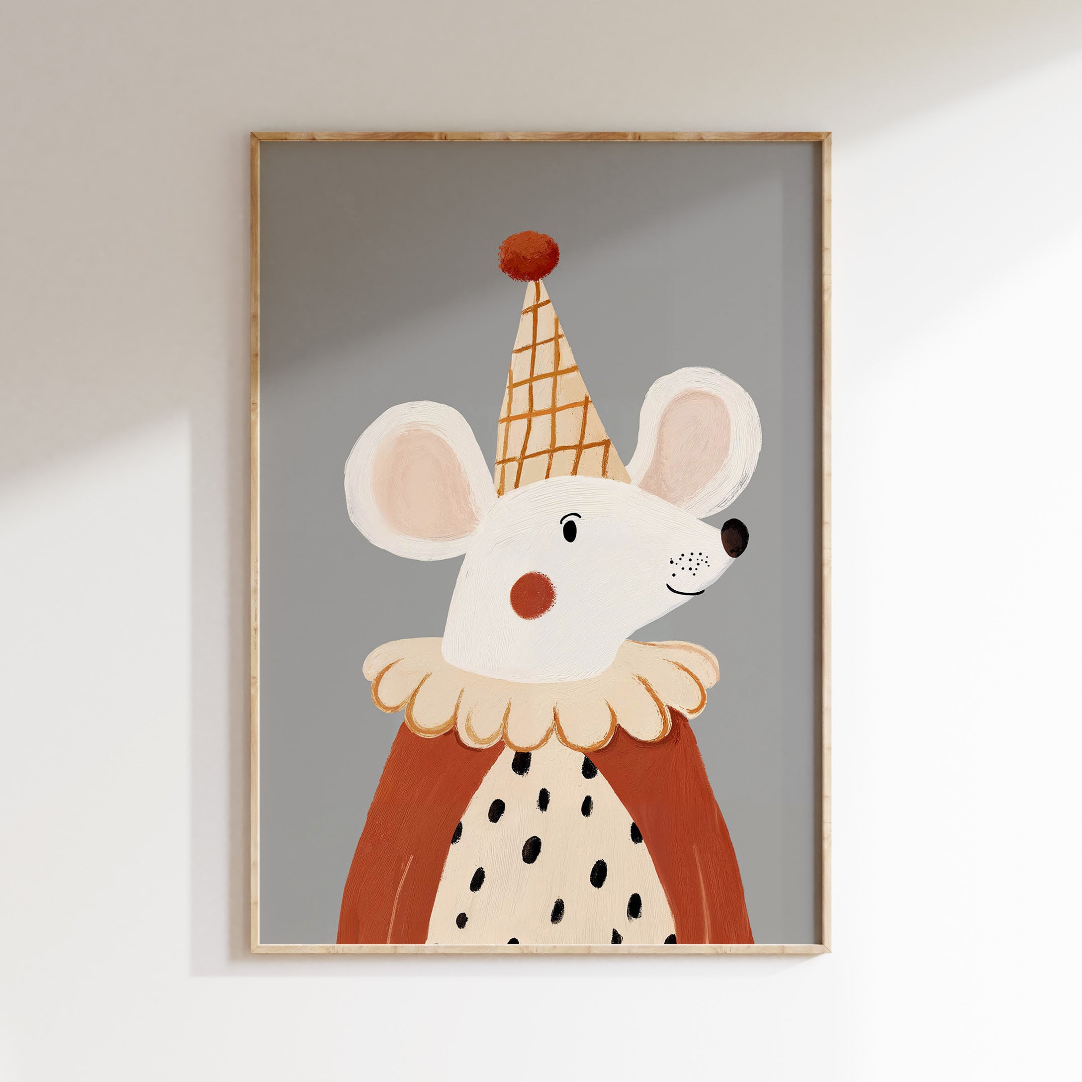 Kinderkamer print - Feestelijke muis