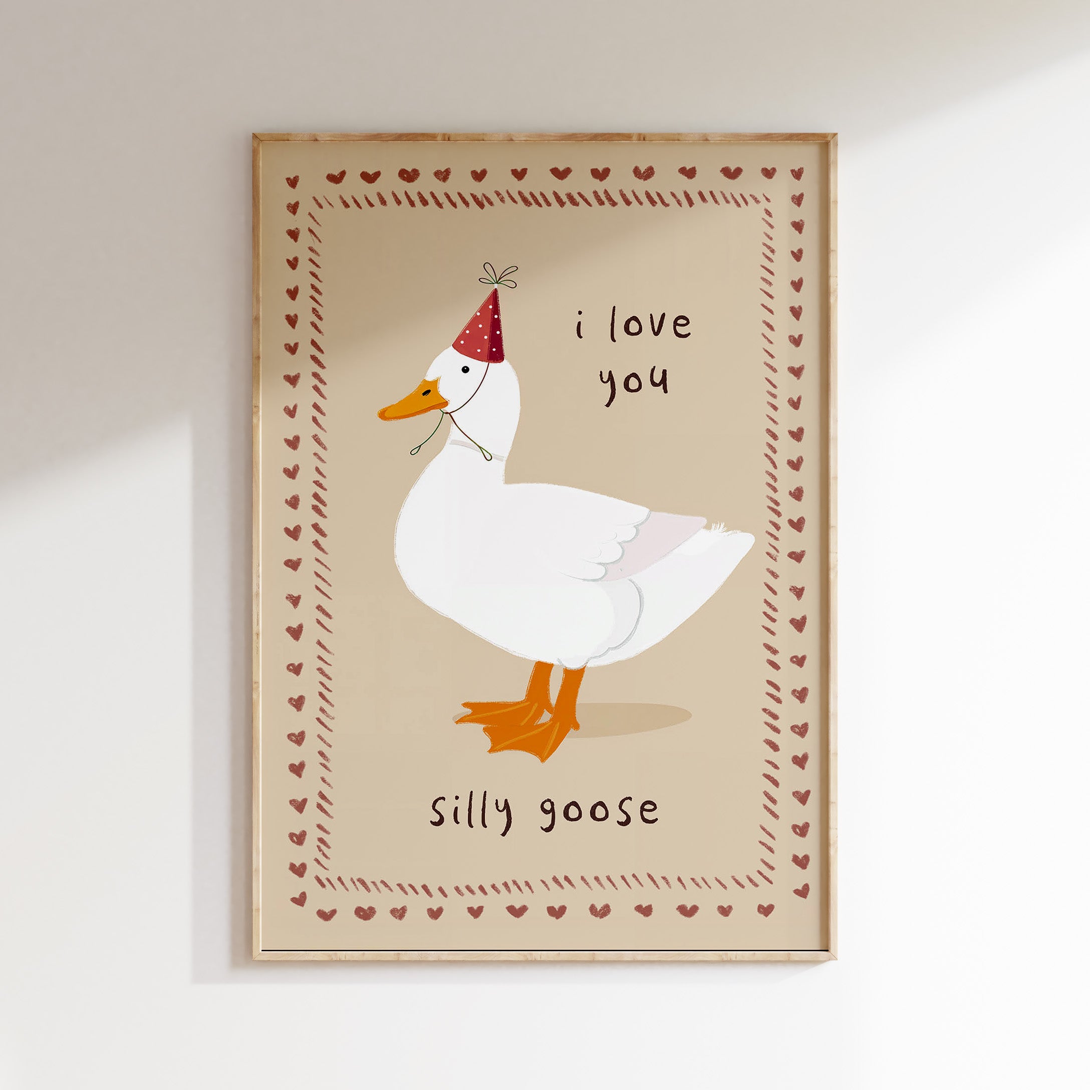 Kinderkamer print - I love you silly goose