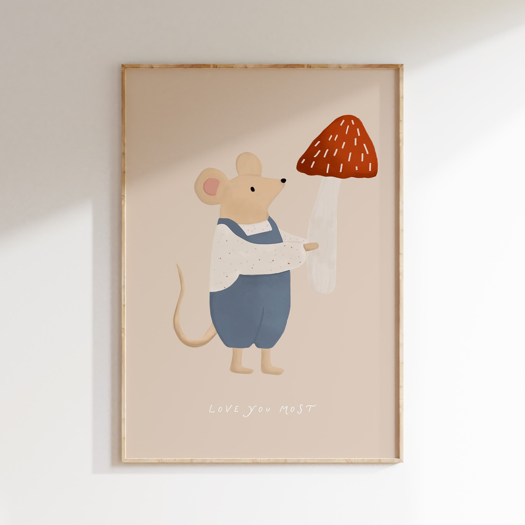 Kinderkamer print - Love you most