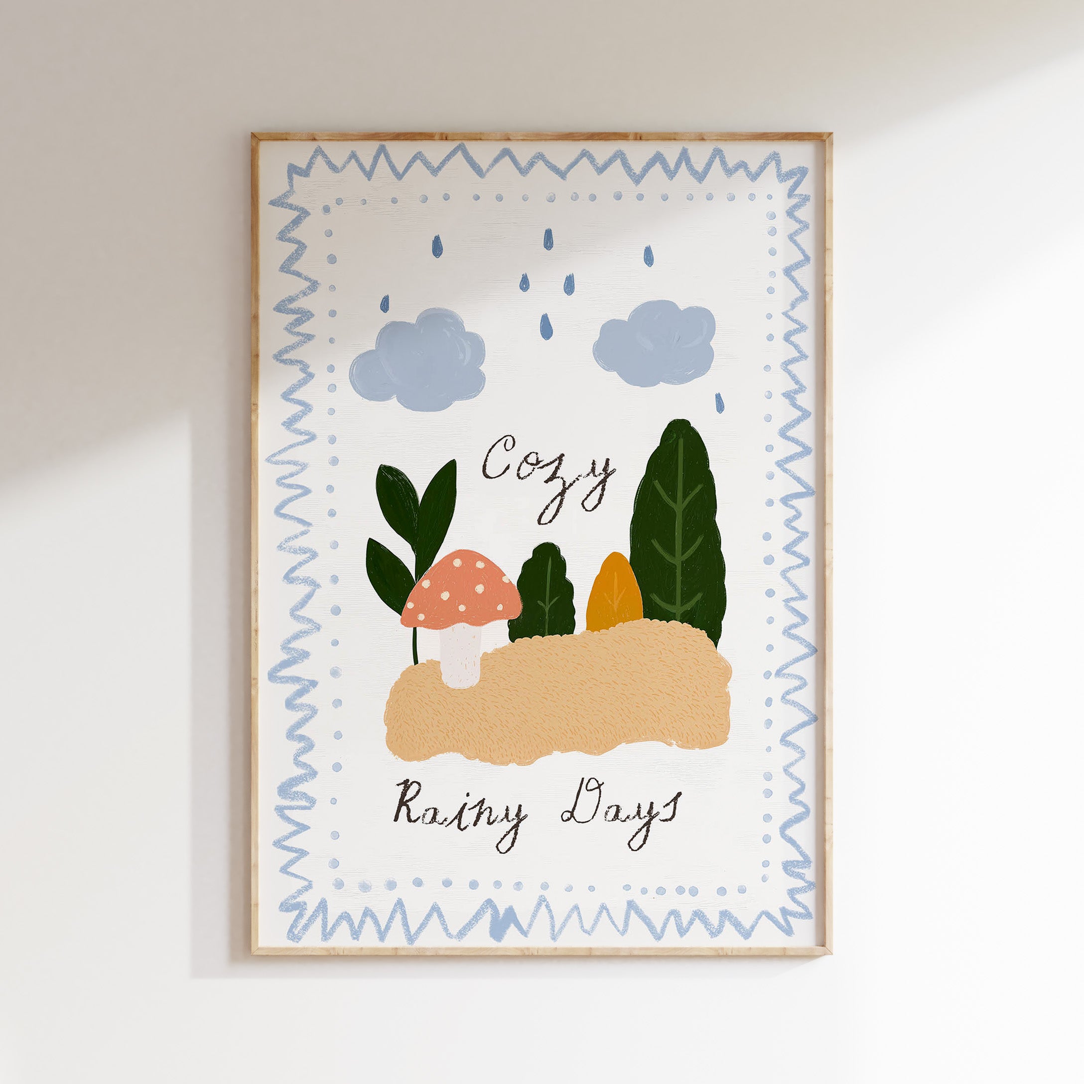 Kinderkamer print - Cozy rainy days