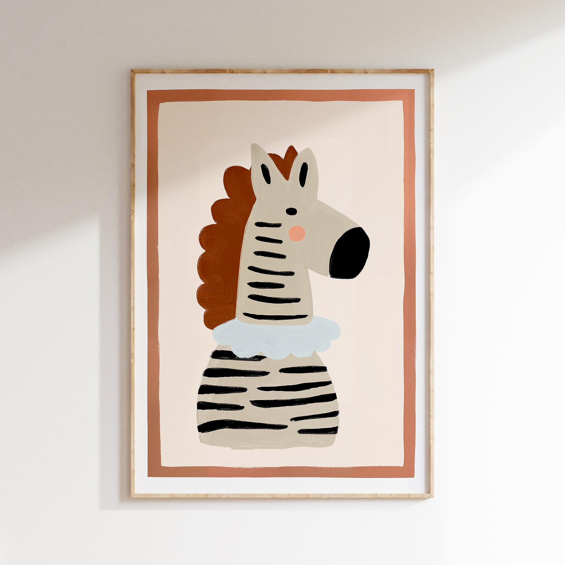 Kinderkamer print - Zebra portret