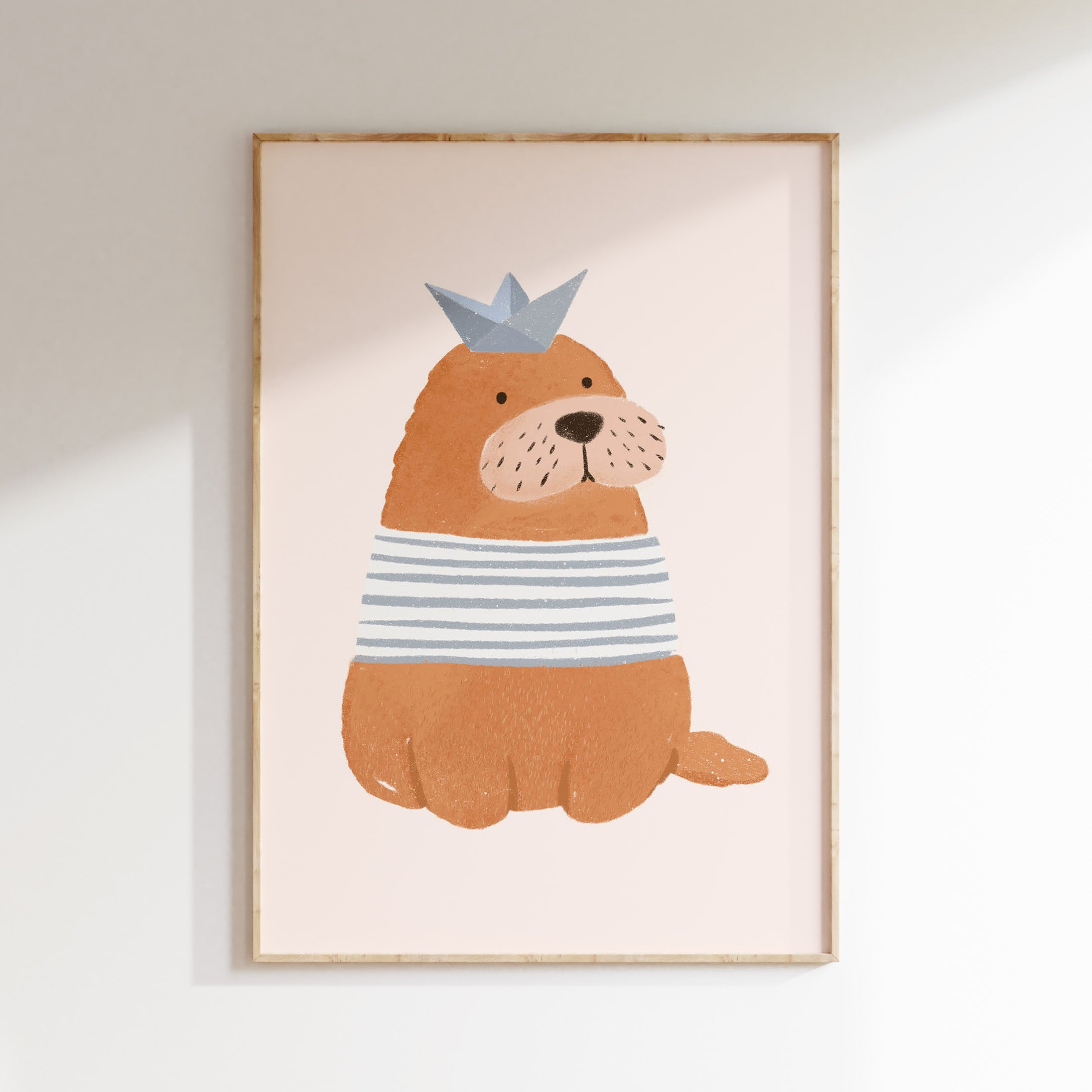 Nursery print – Seal with sailor hat