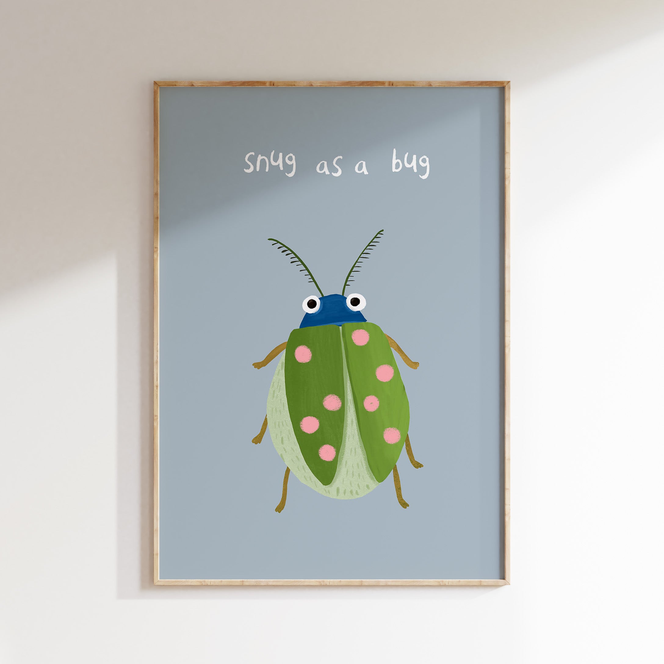 Kinderkamer print - Snug as a bug