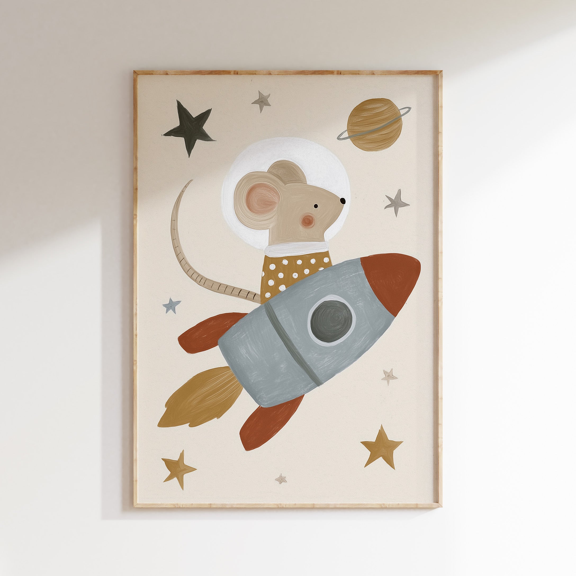 Kinderkamer print - Ruimte muis