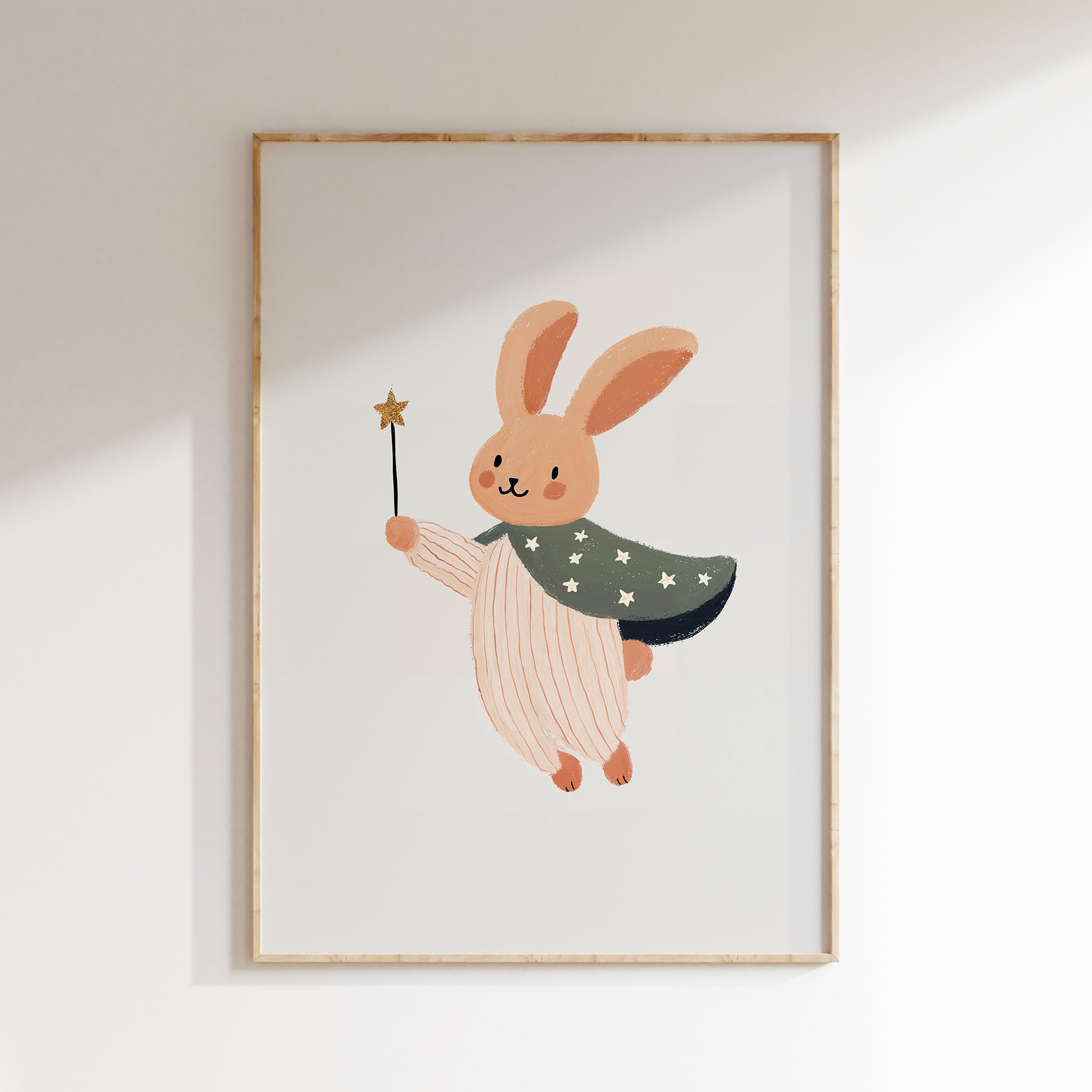 Kinderkamer print - Konijn tovenaar