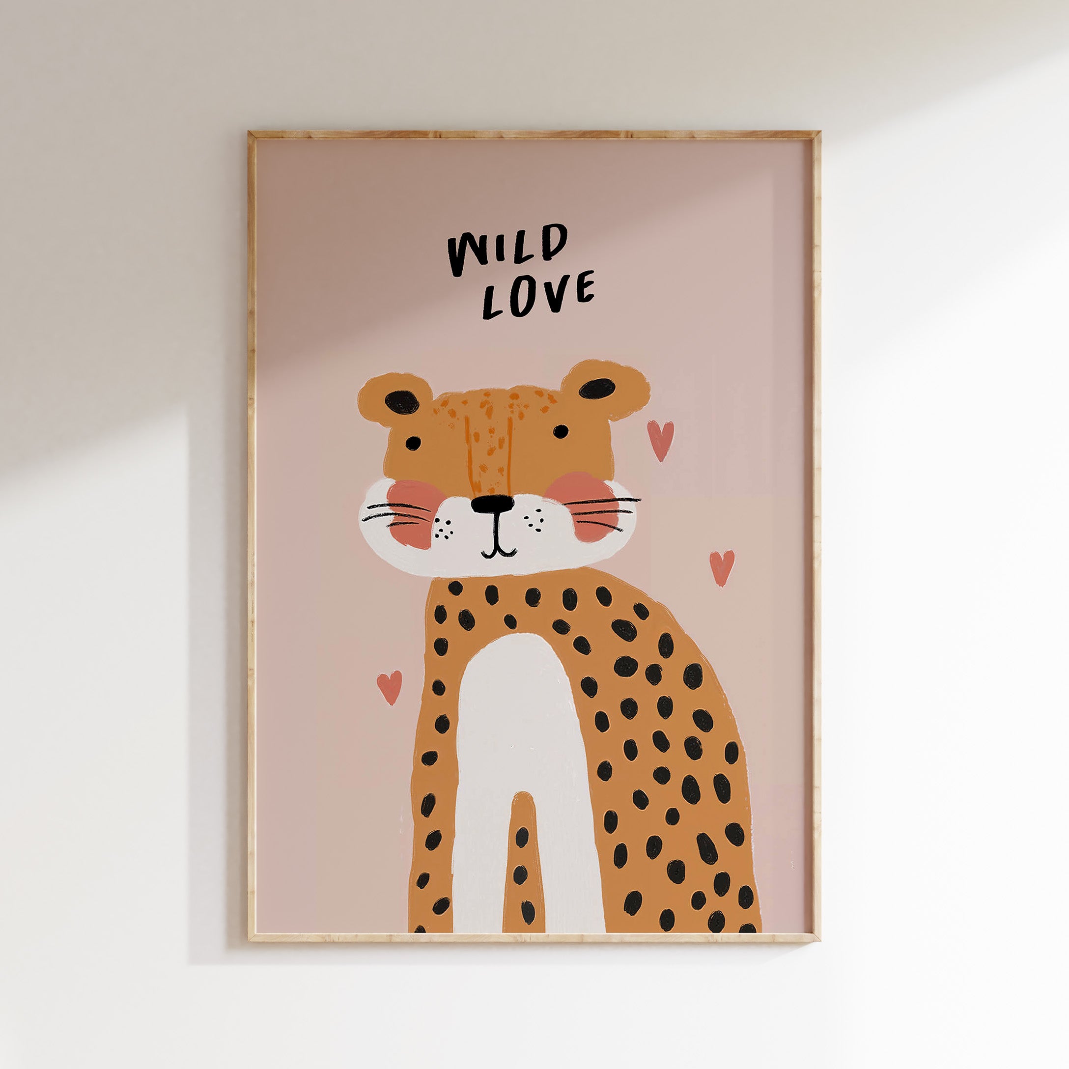 Children's room print - Wild love leopard