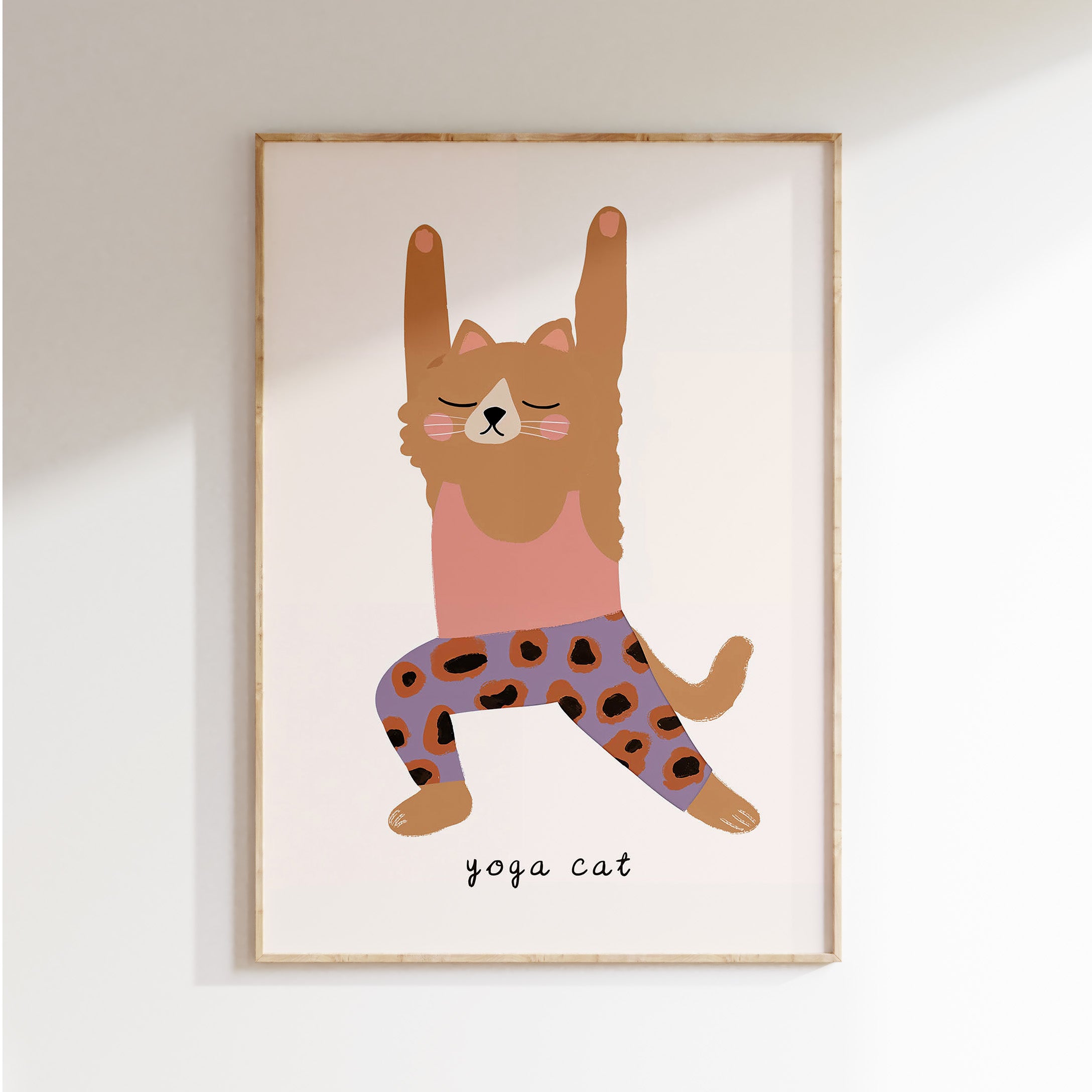 Kinderkamer print - Yoga cat