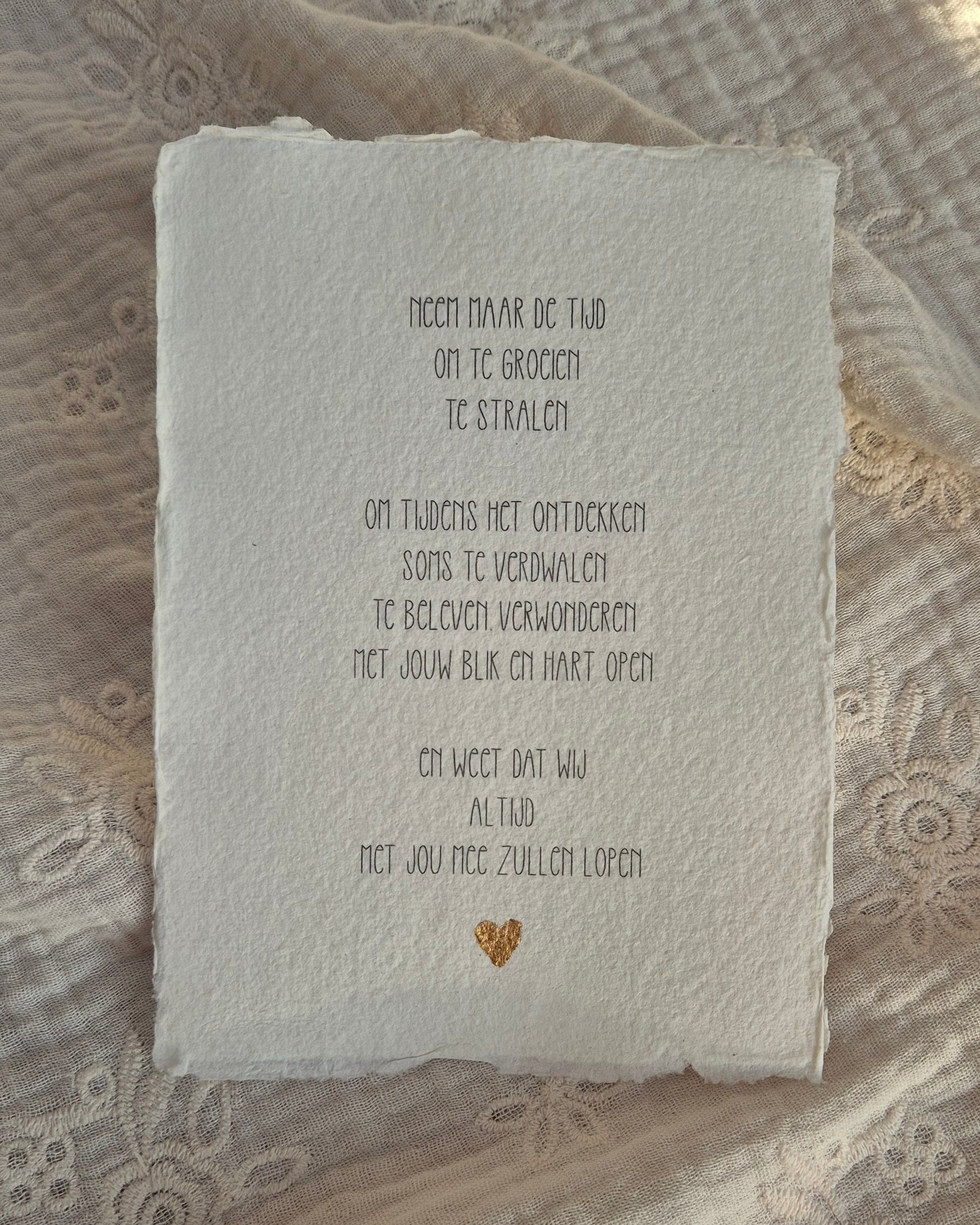 Gedichtje - Met jou mee zullen lopen