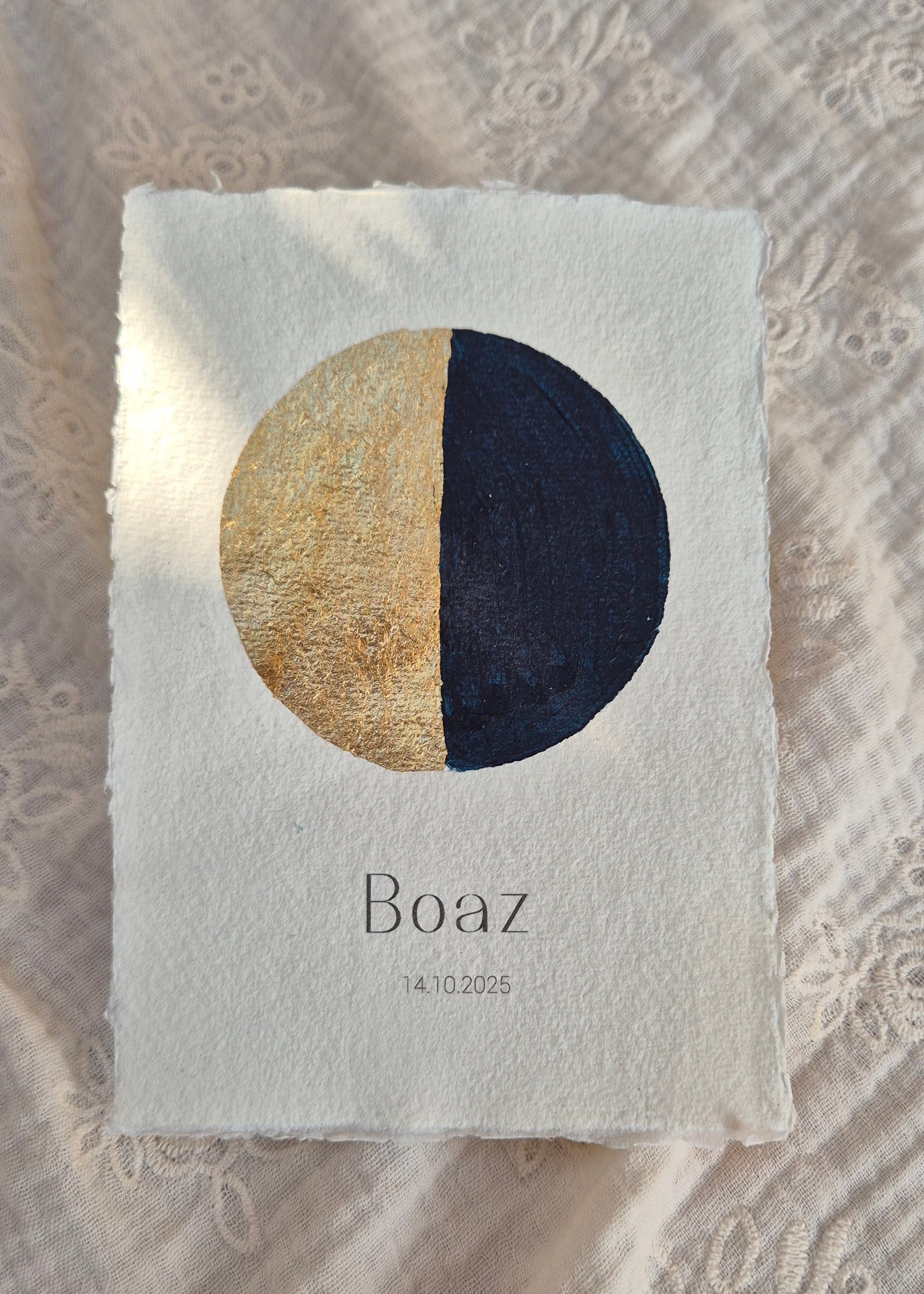 Maanstand poster - Blauw