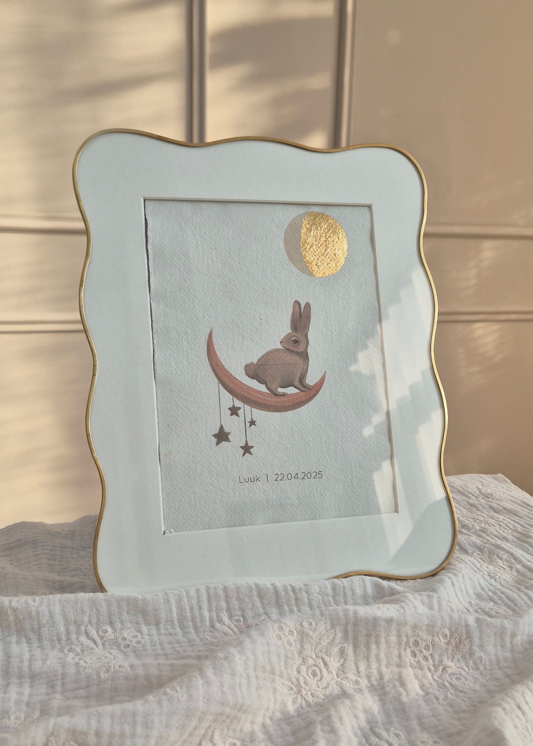 Maanstand poster - Konijn en maan