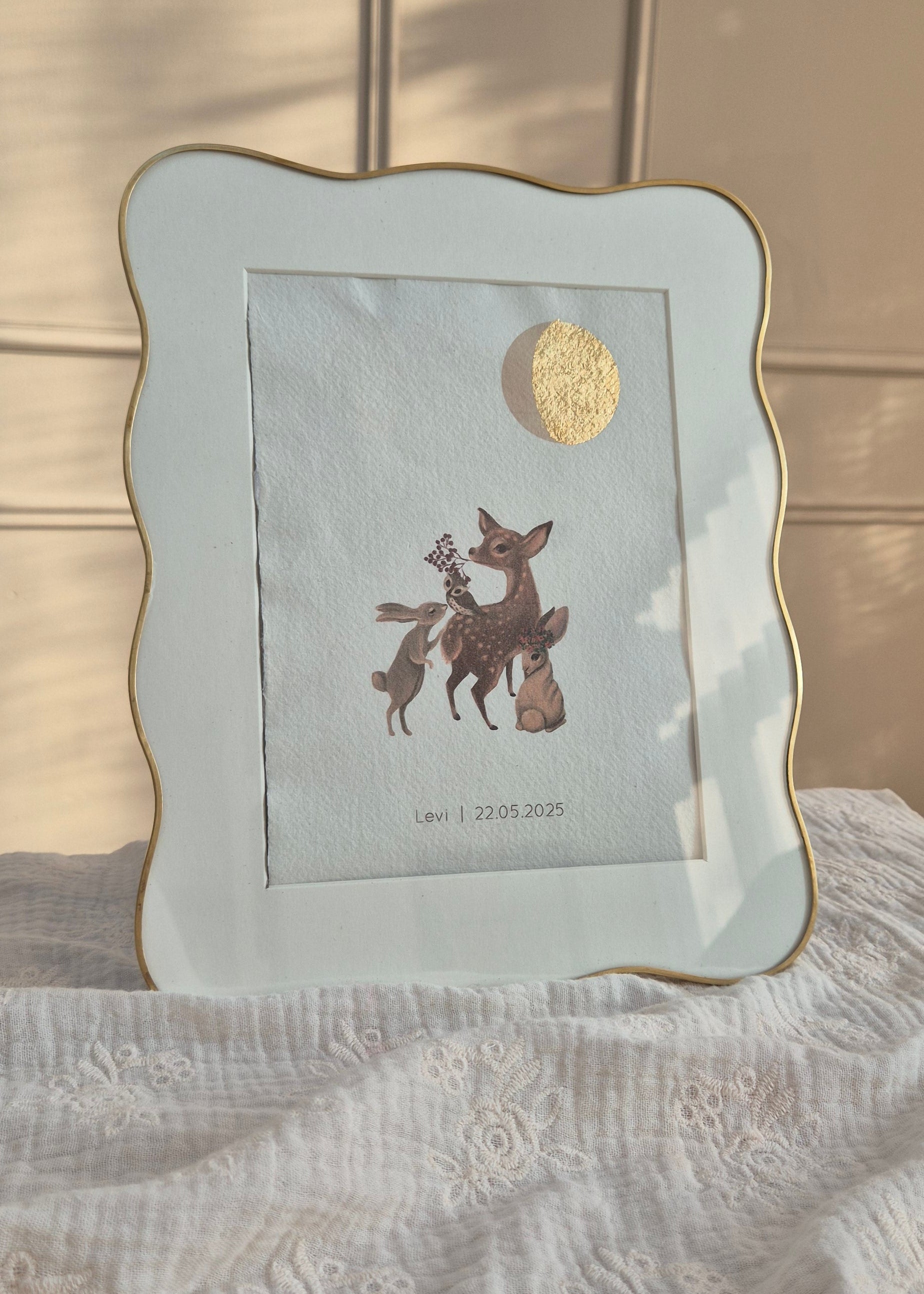 Maanstand poster - Hertje & Konijntjes