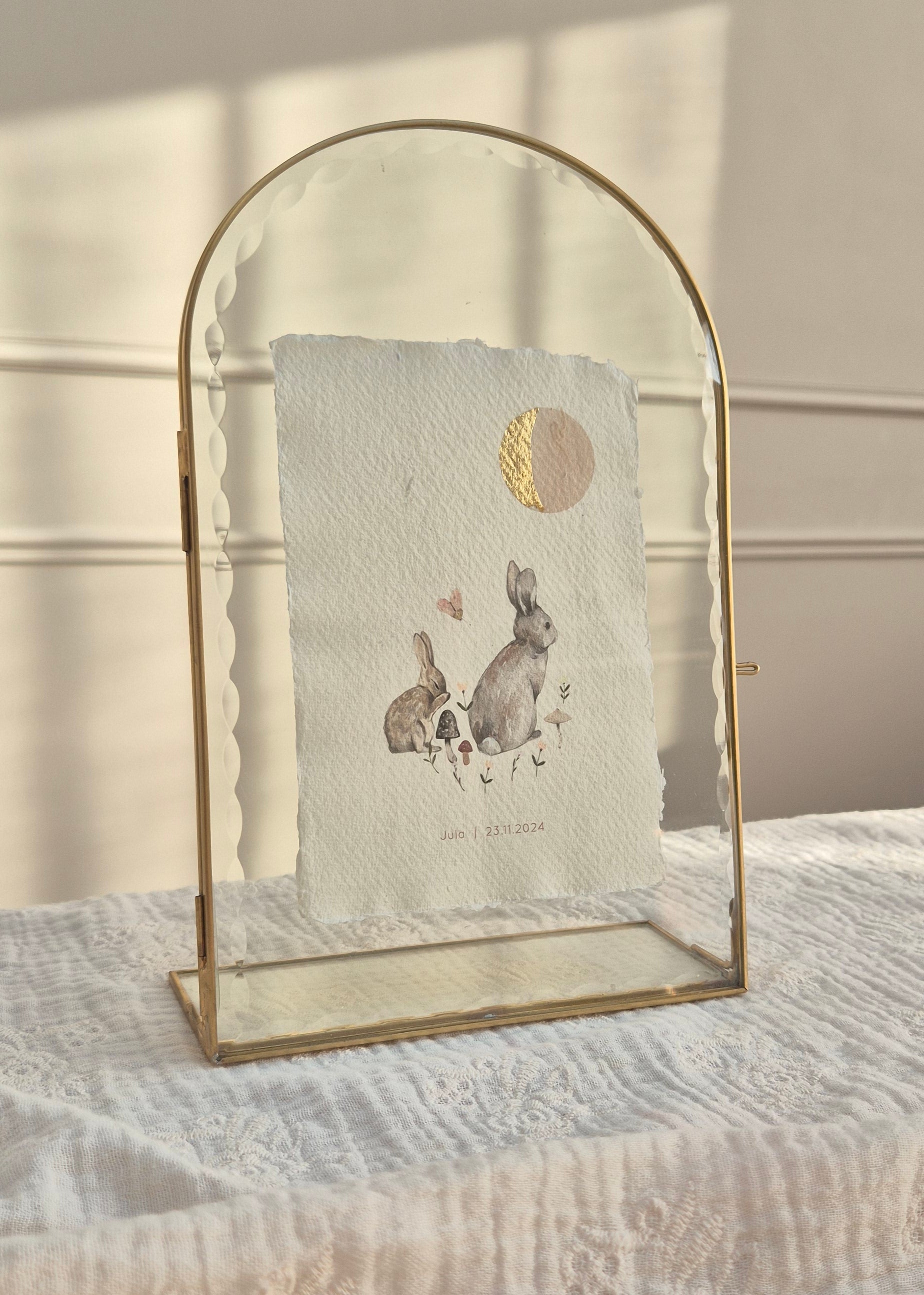 Maanstand poster - Konijntjes