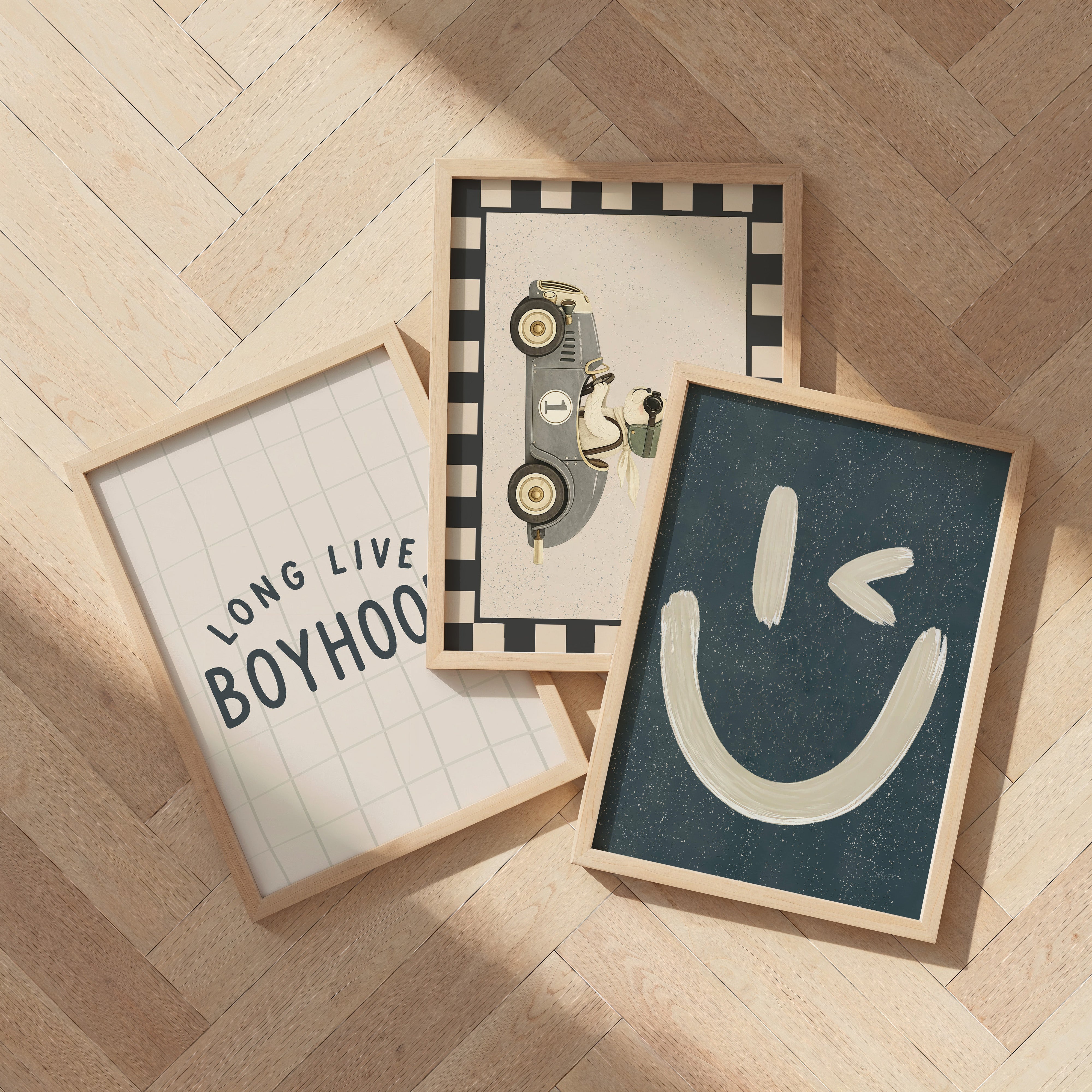 Children's room poster - Racing car bulldog