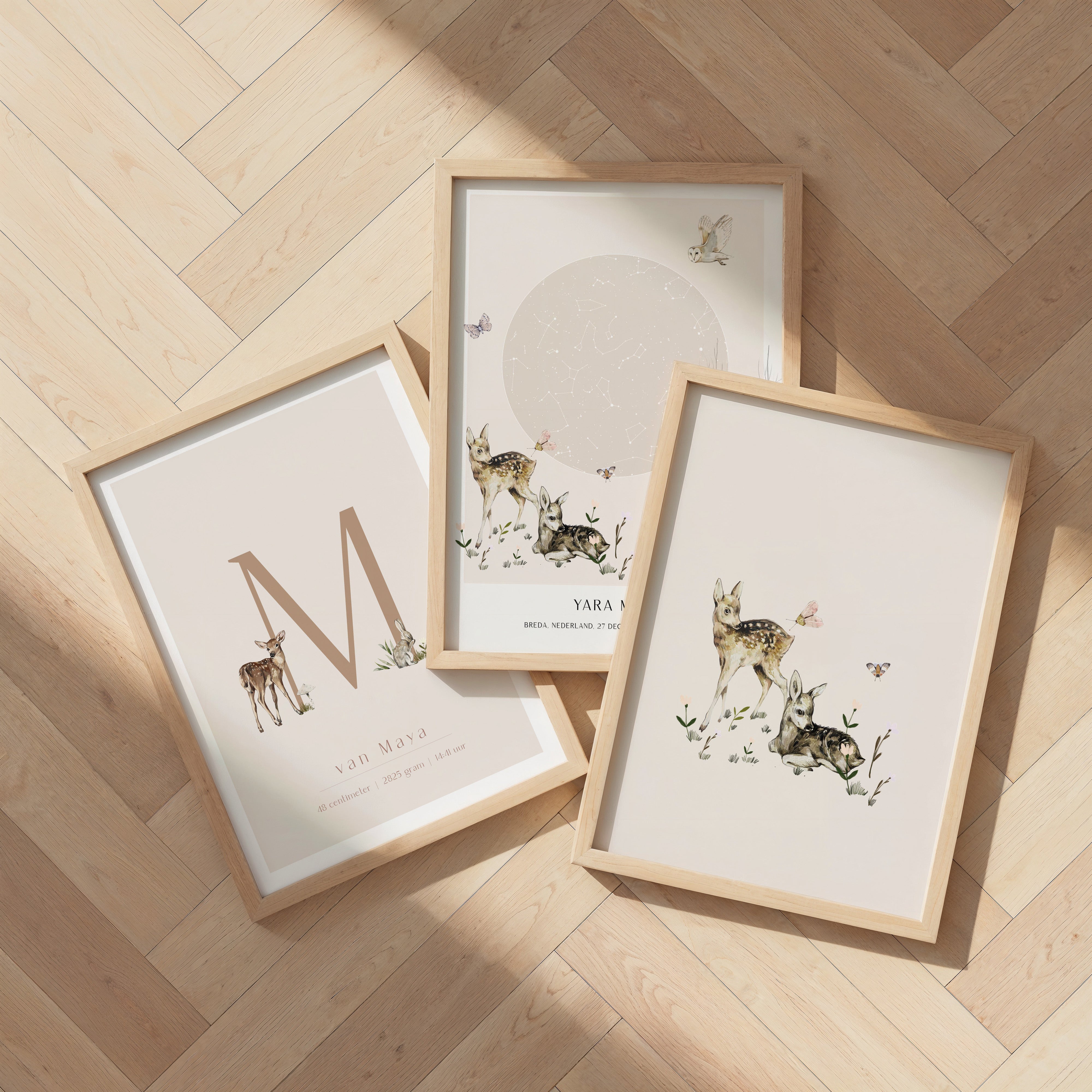 Geboorteposter Bosdieren