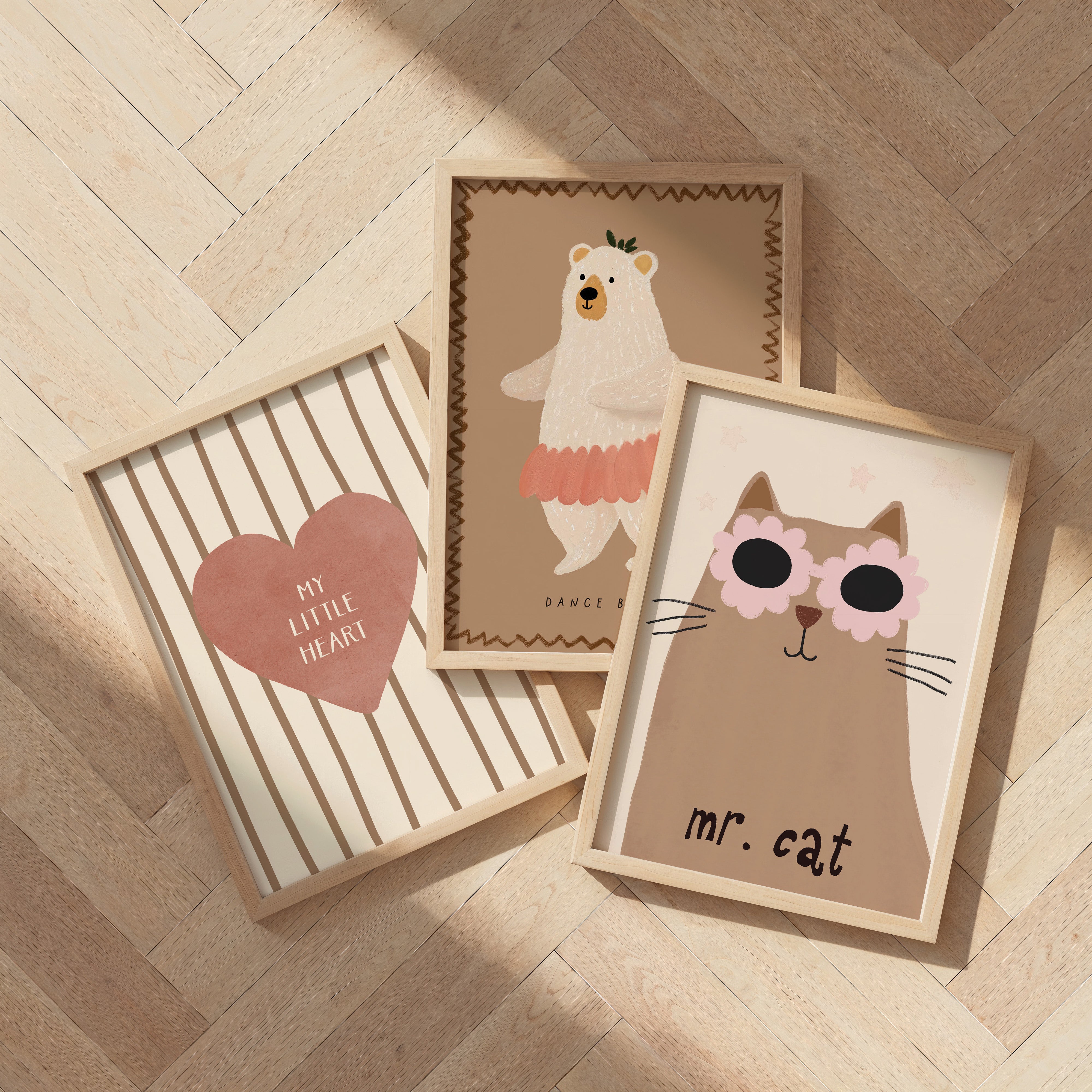 Kinderkamer print - Mr. Cat | zand