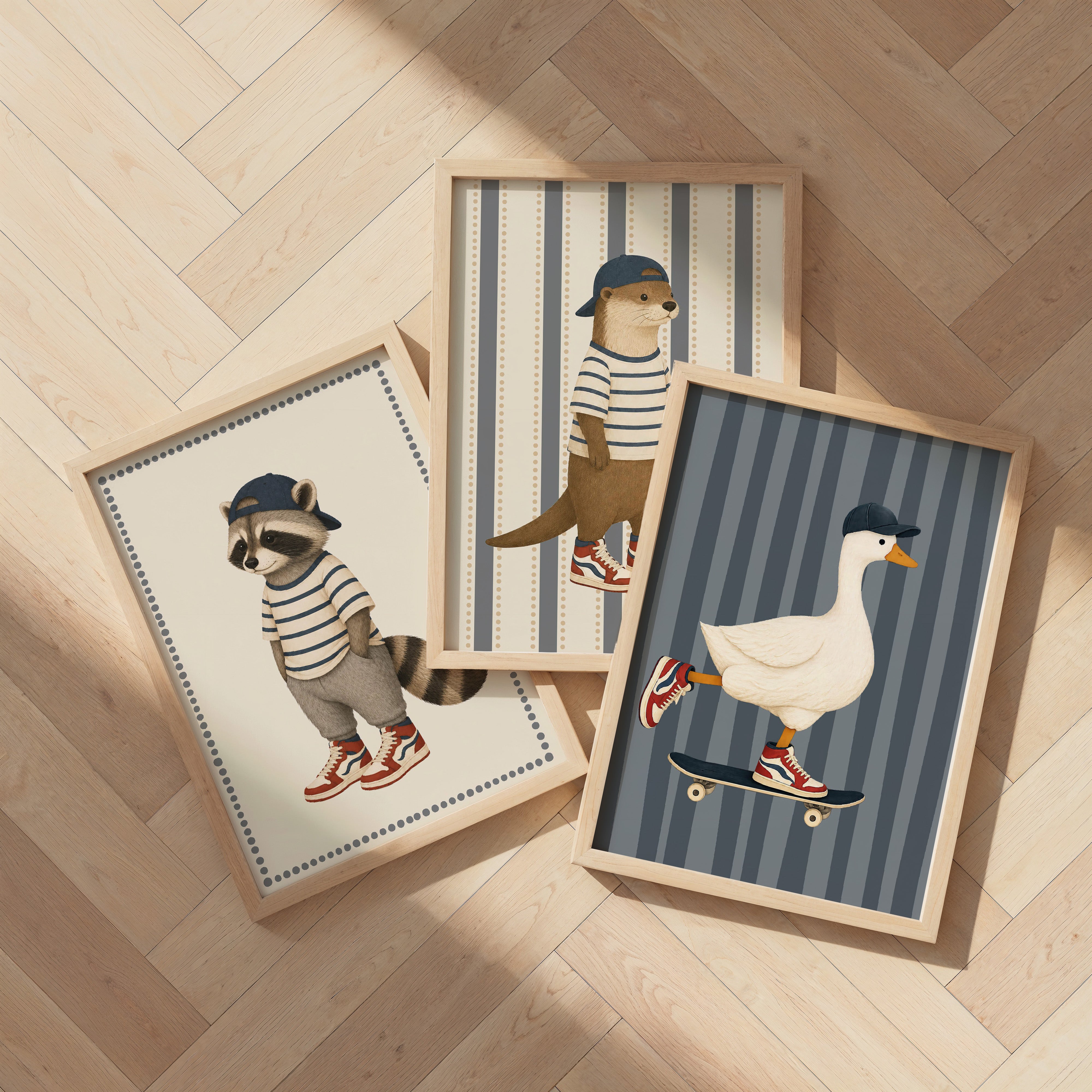 Children's room poster - Cool dog in sneakers