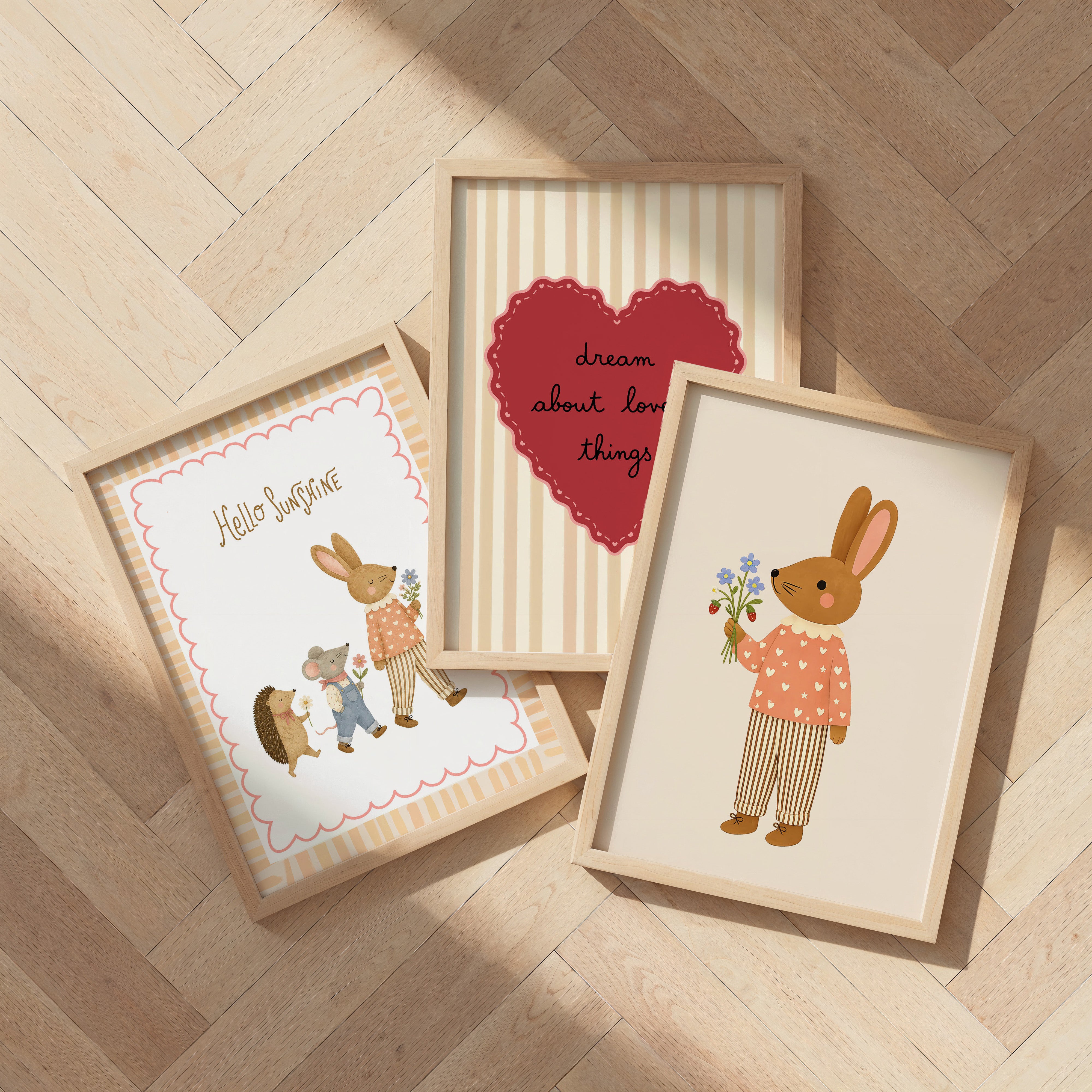 Children's room poster - Rabbit with balloon