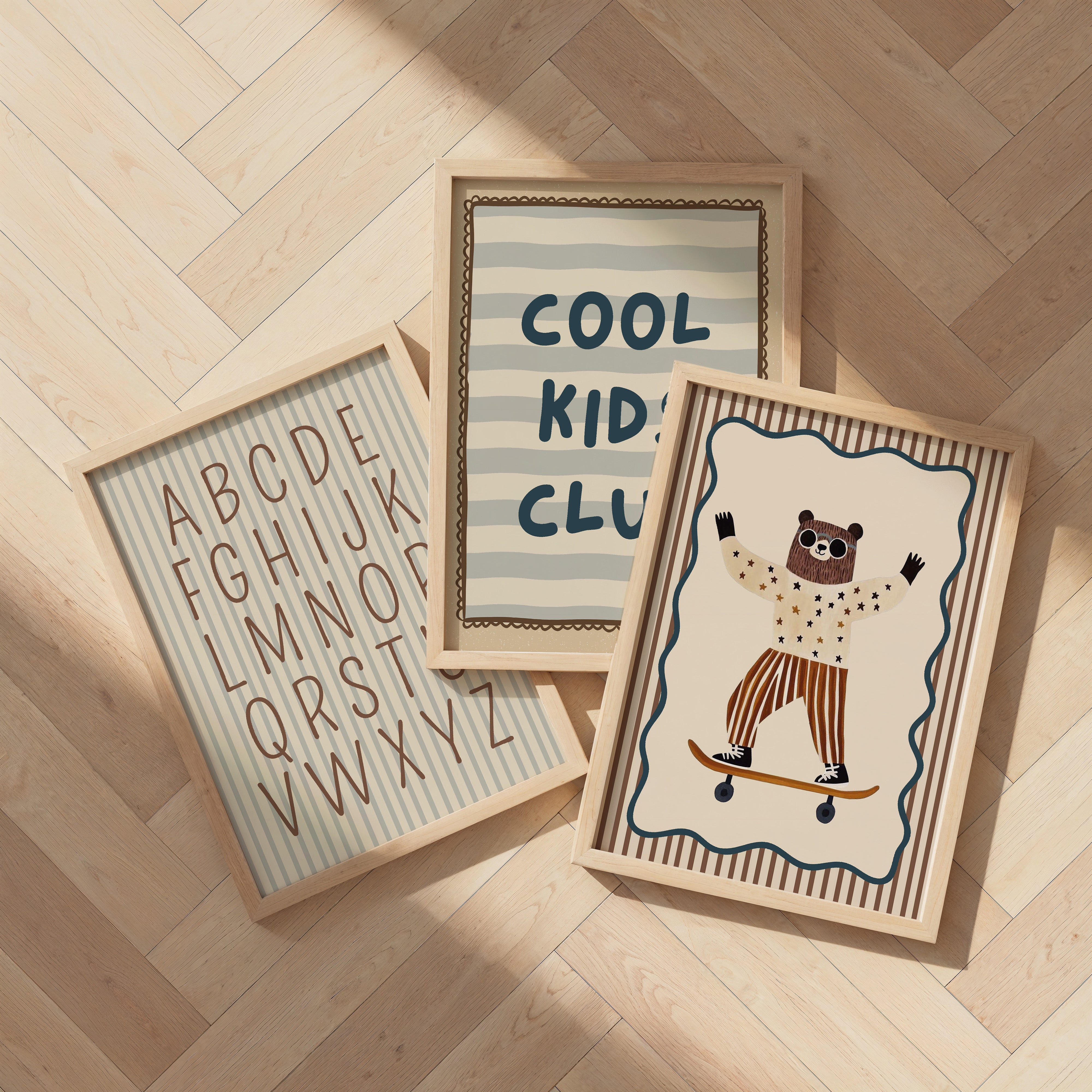 Children's room print - Lion on scooter
