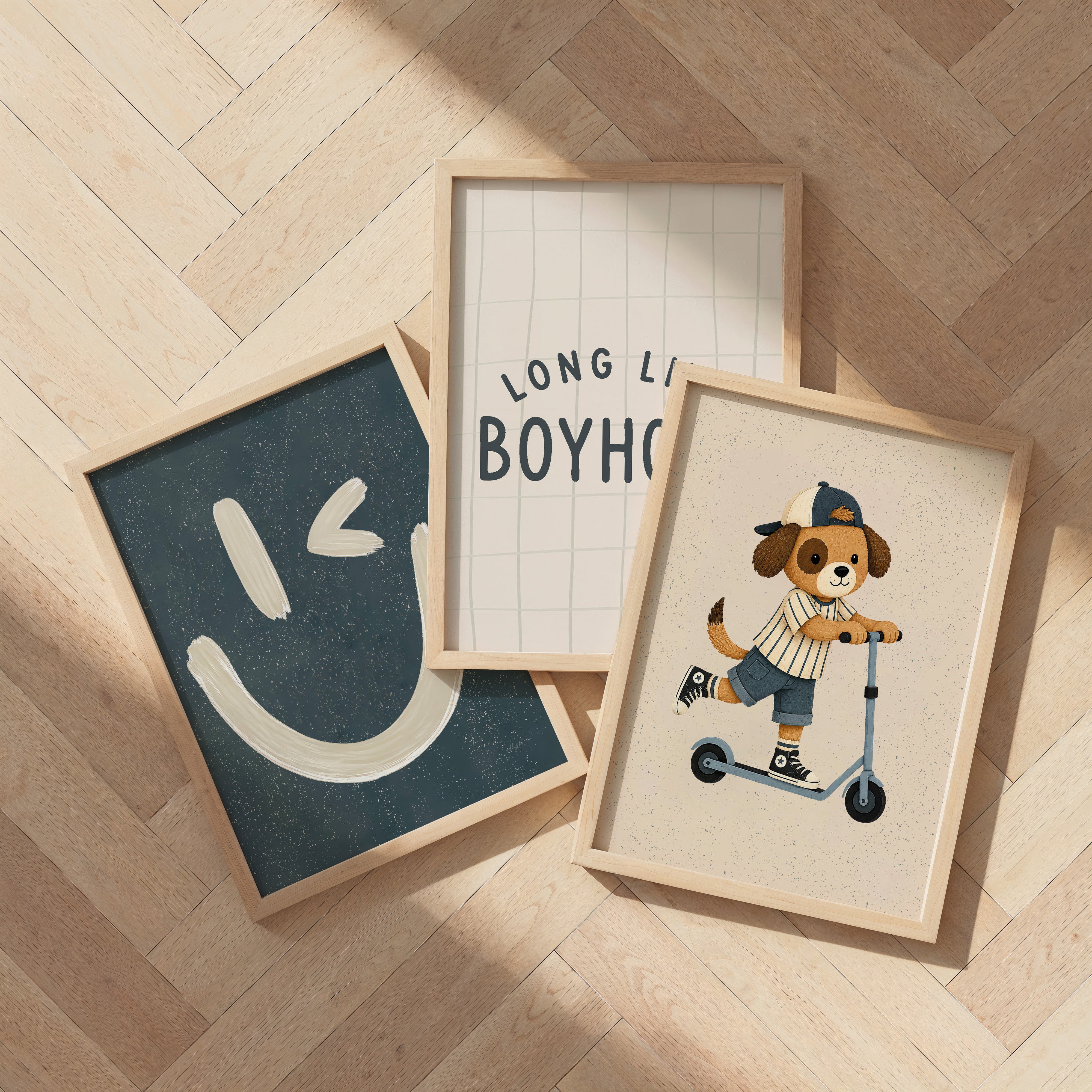 Children's room poster - Dog on scooter