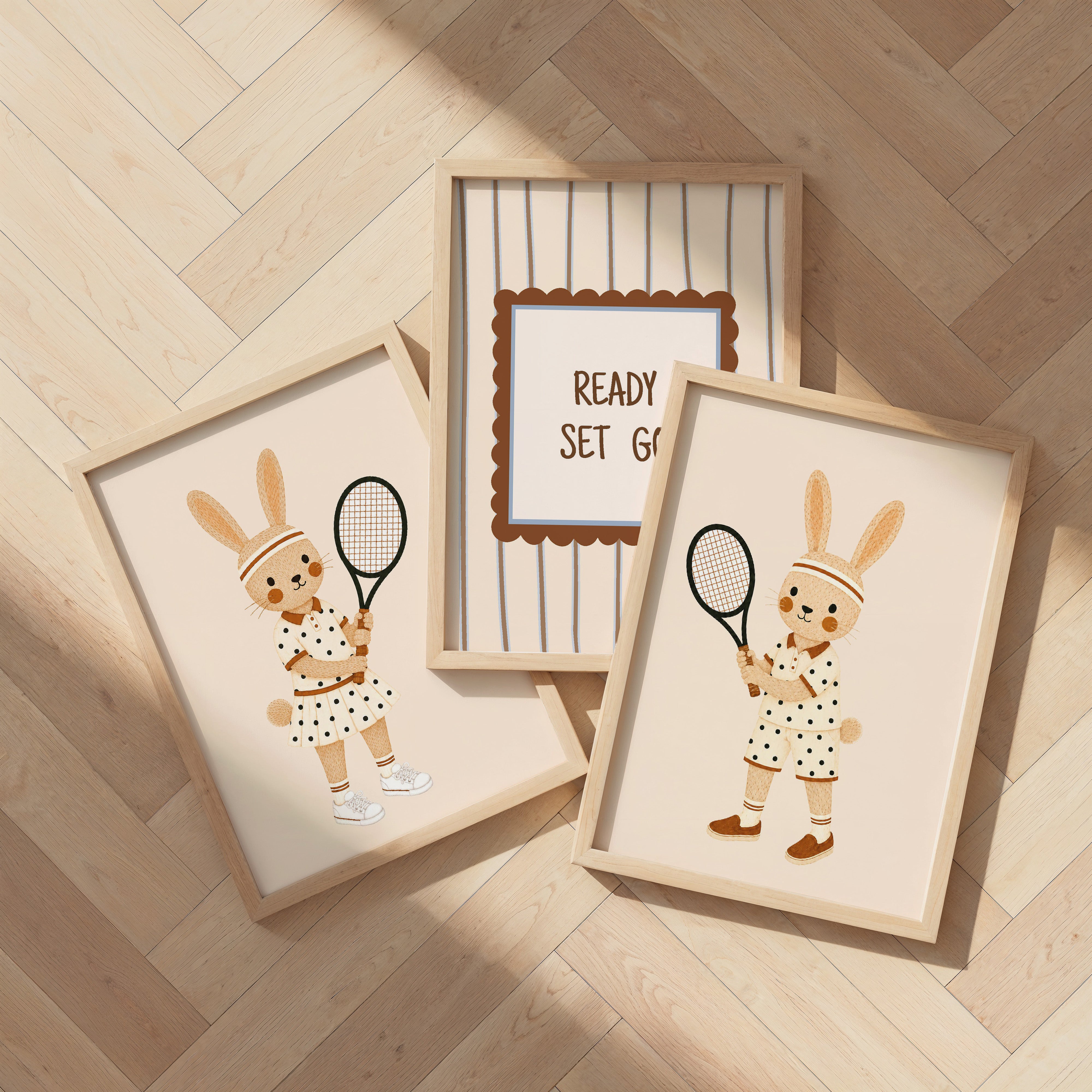 Children's room poster - Tennis Rabbit | Sport