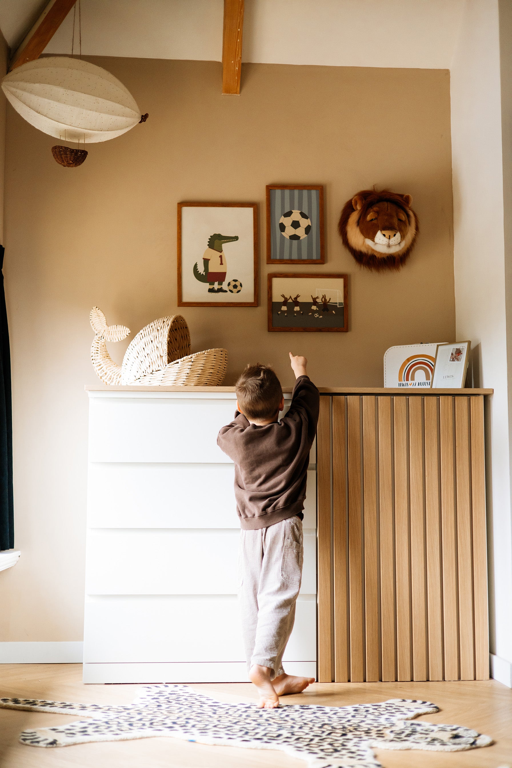 Children's room poster - Football Party Bunnies | Sports