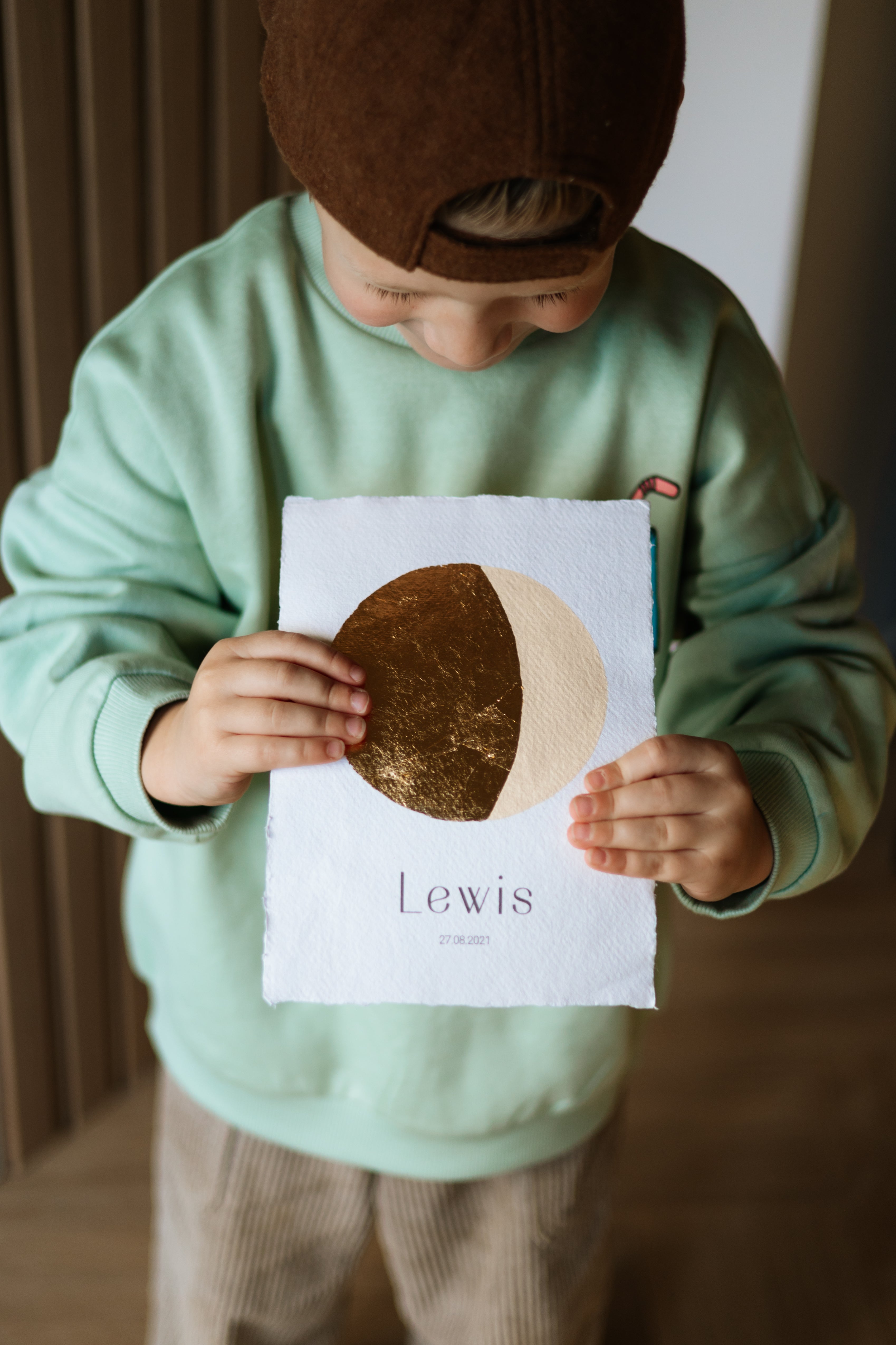 Maanstand poster - Beige