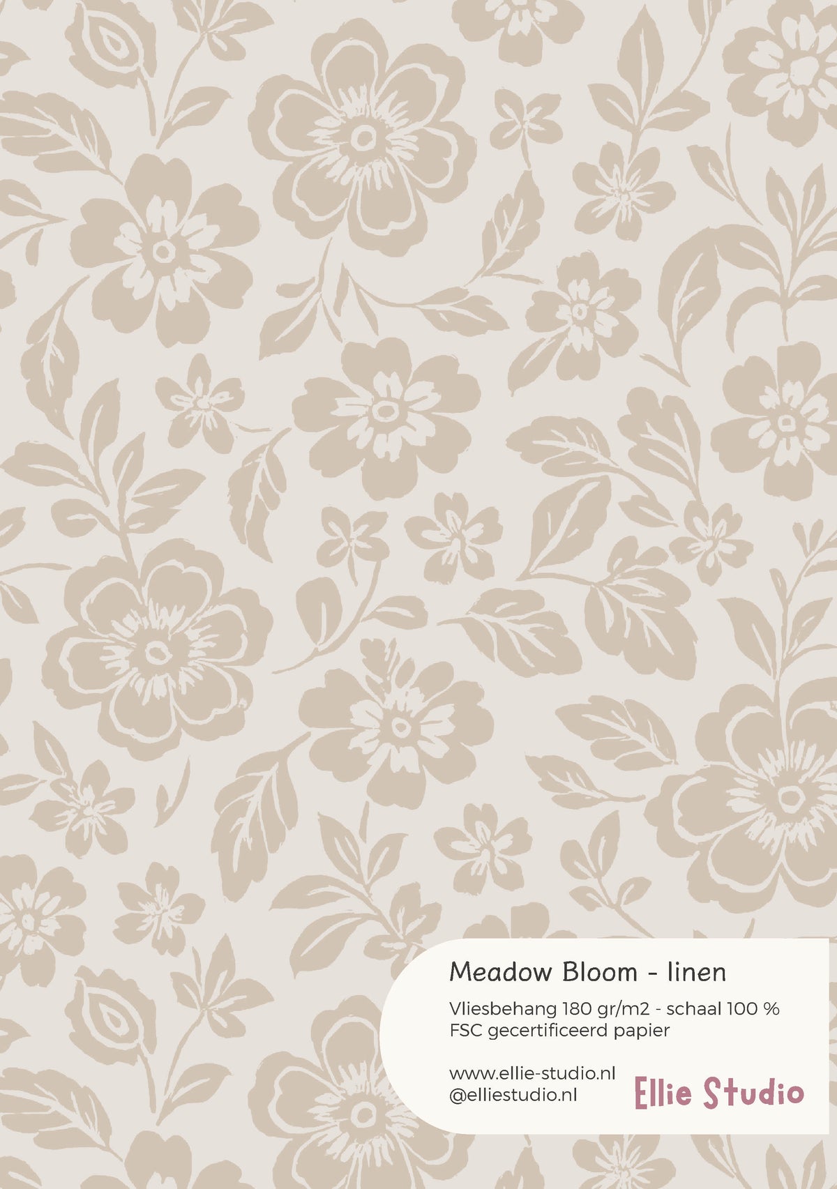 Behangstaal Meadow Bloom - linen