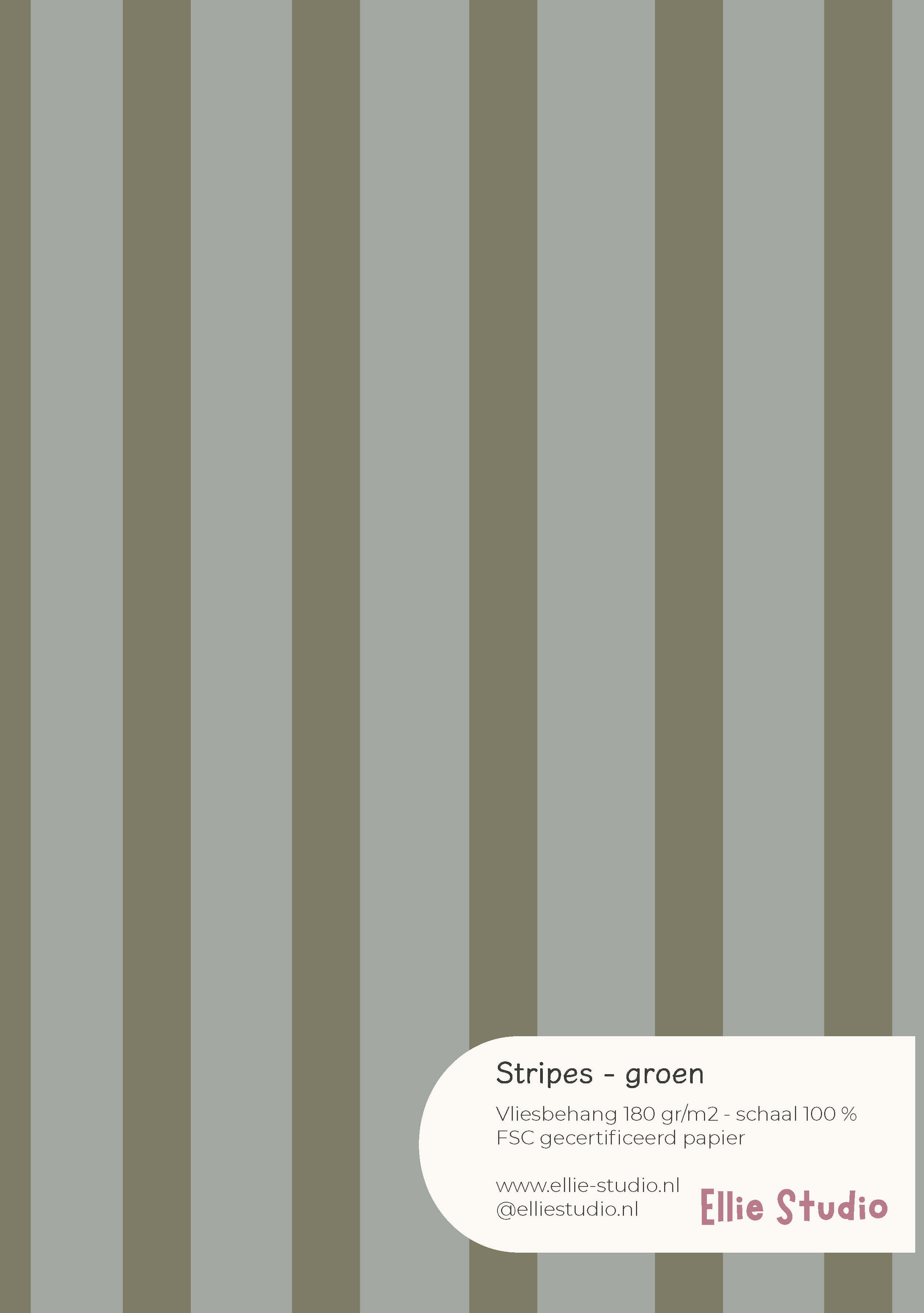 Wallpaper sample Stripes - green