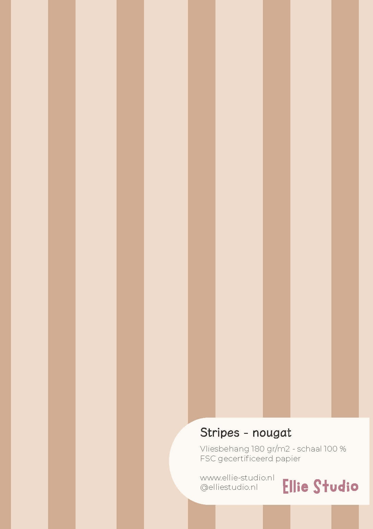 Wallpaper sample Stripes - nougat