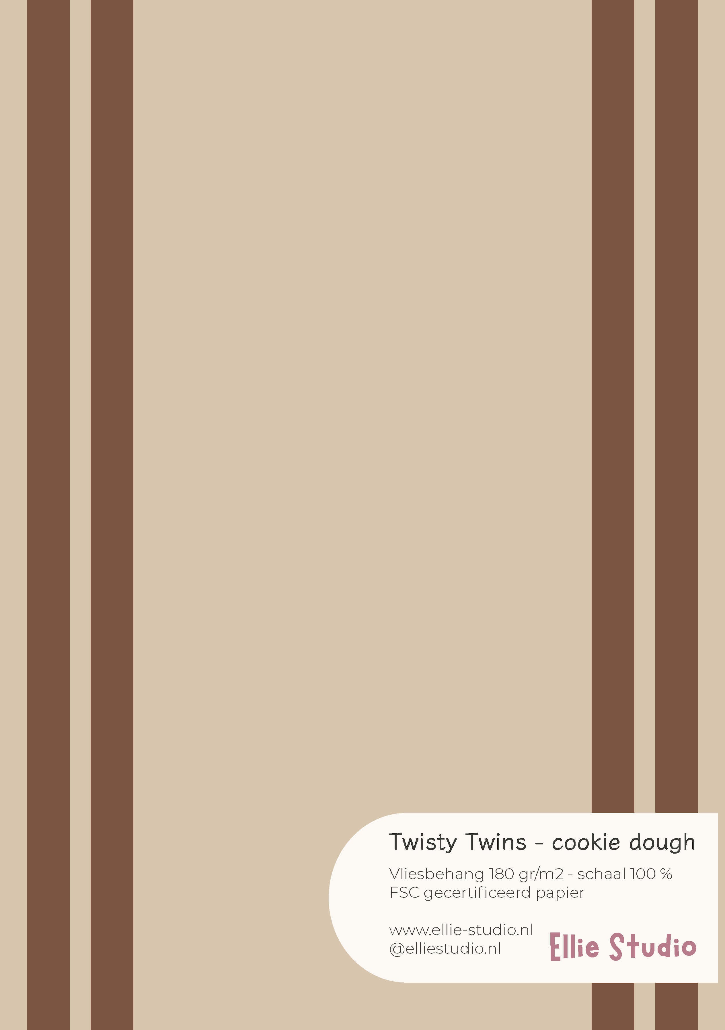 Behangstaal Twisty Twins - cookie dough