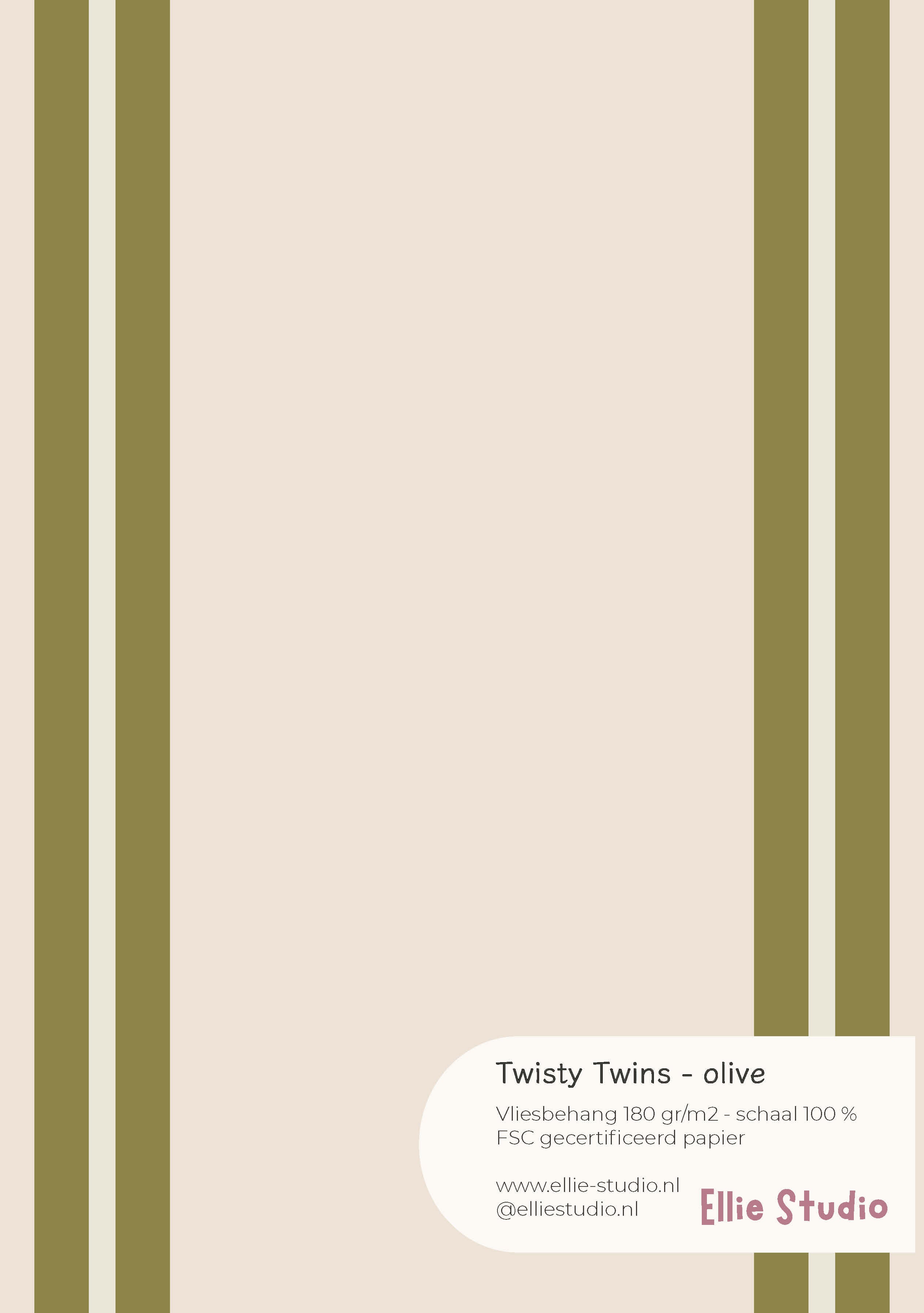 Behangstaal Twisty Twins - olive