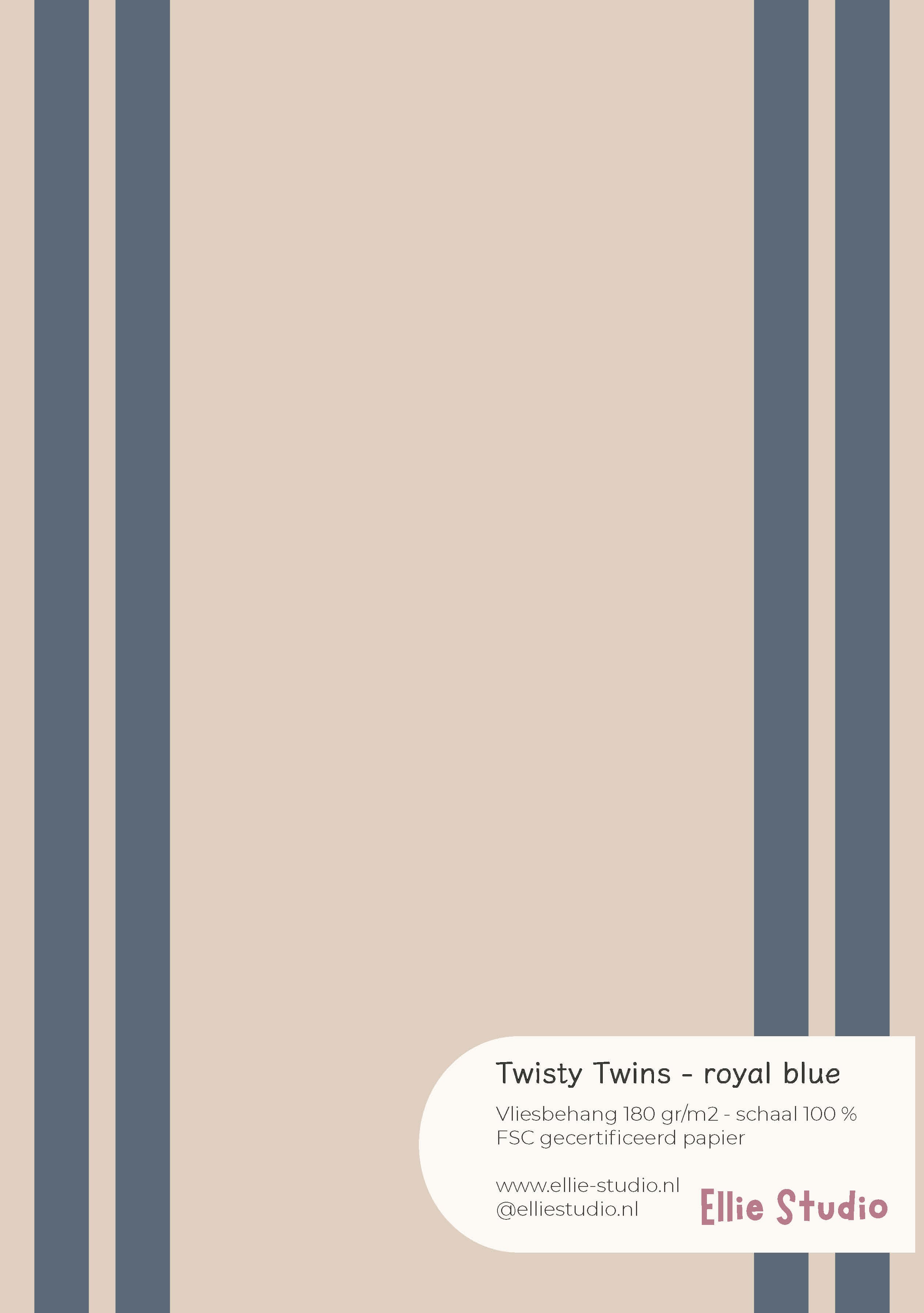 Behangstaal Twisty Twins - royal blue