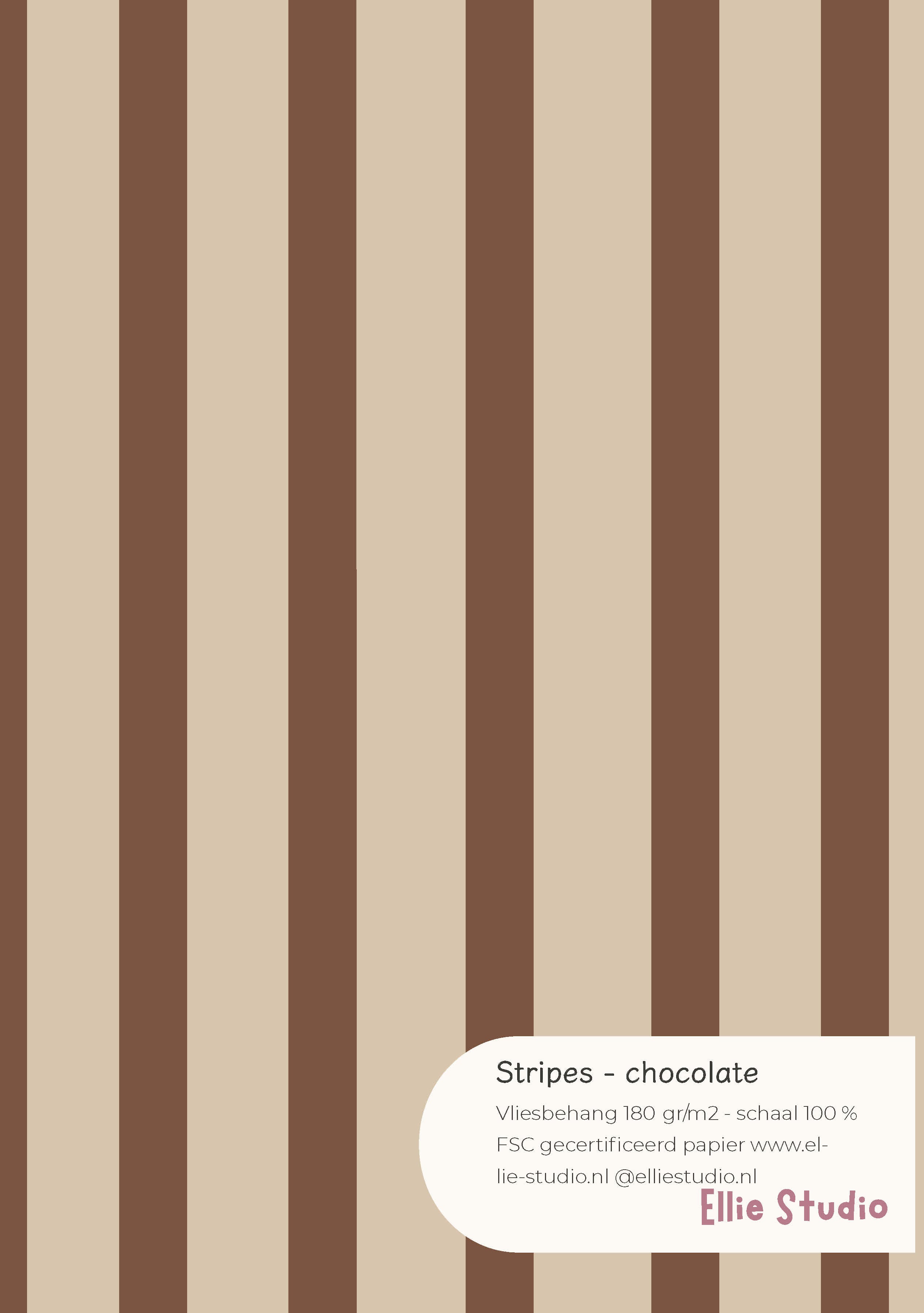 Behangstaal Stripes - chocolate