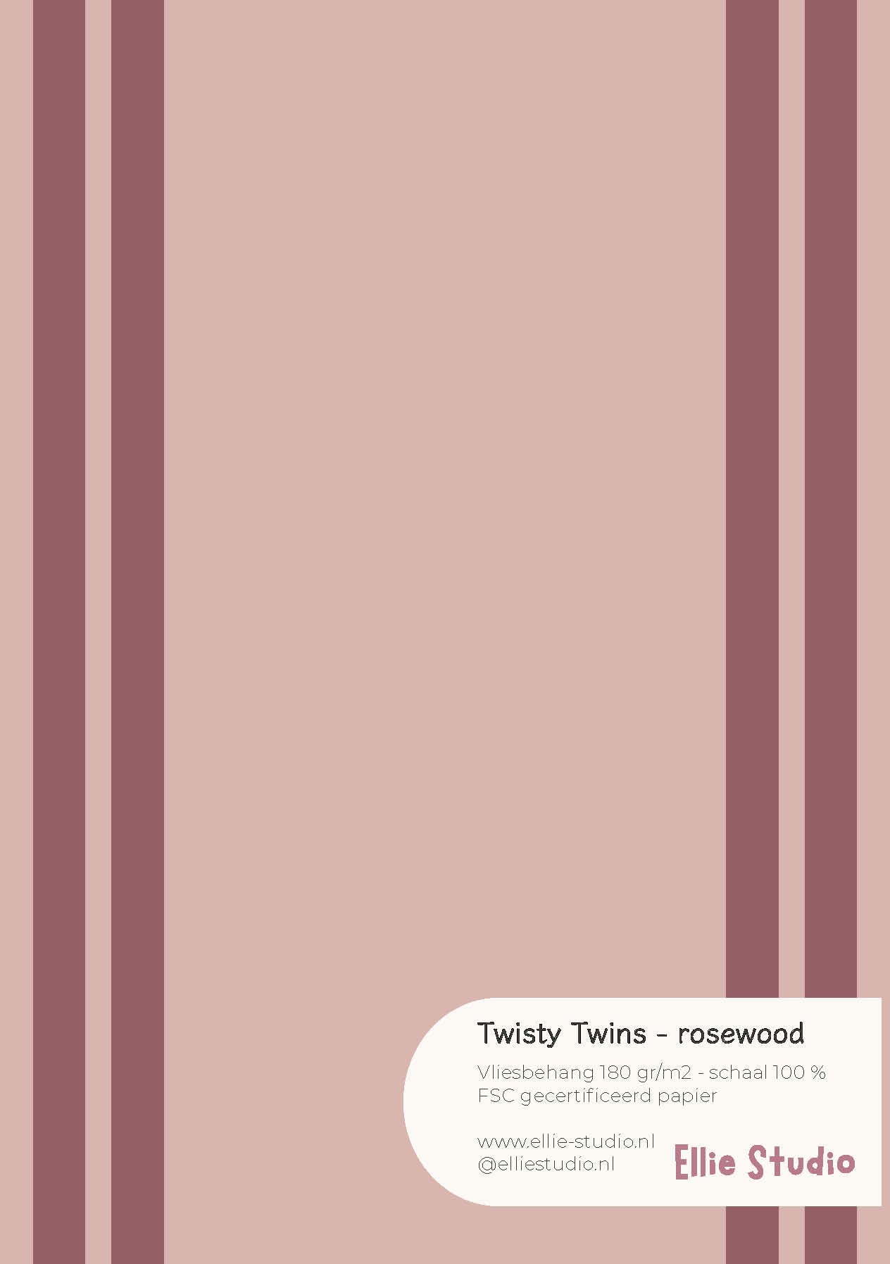 Behangstaal Twisty Twins - rosewood