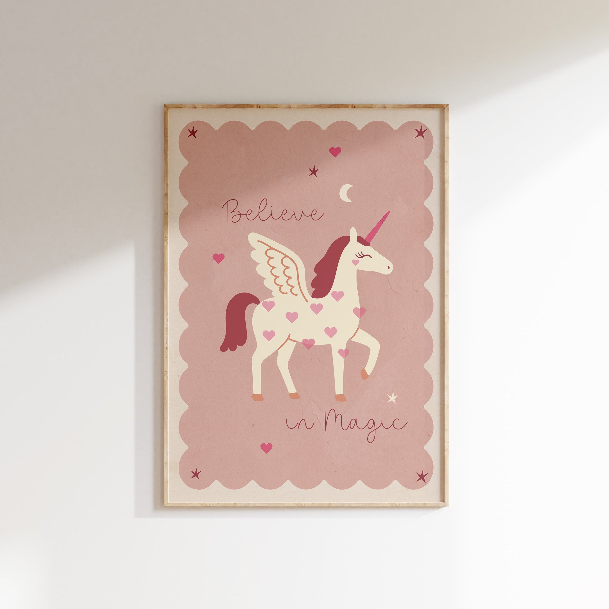 Kinderkamer poster - Unicorn | Geloof in magie