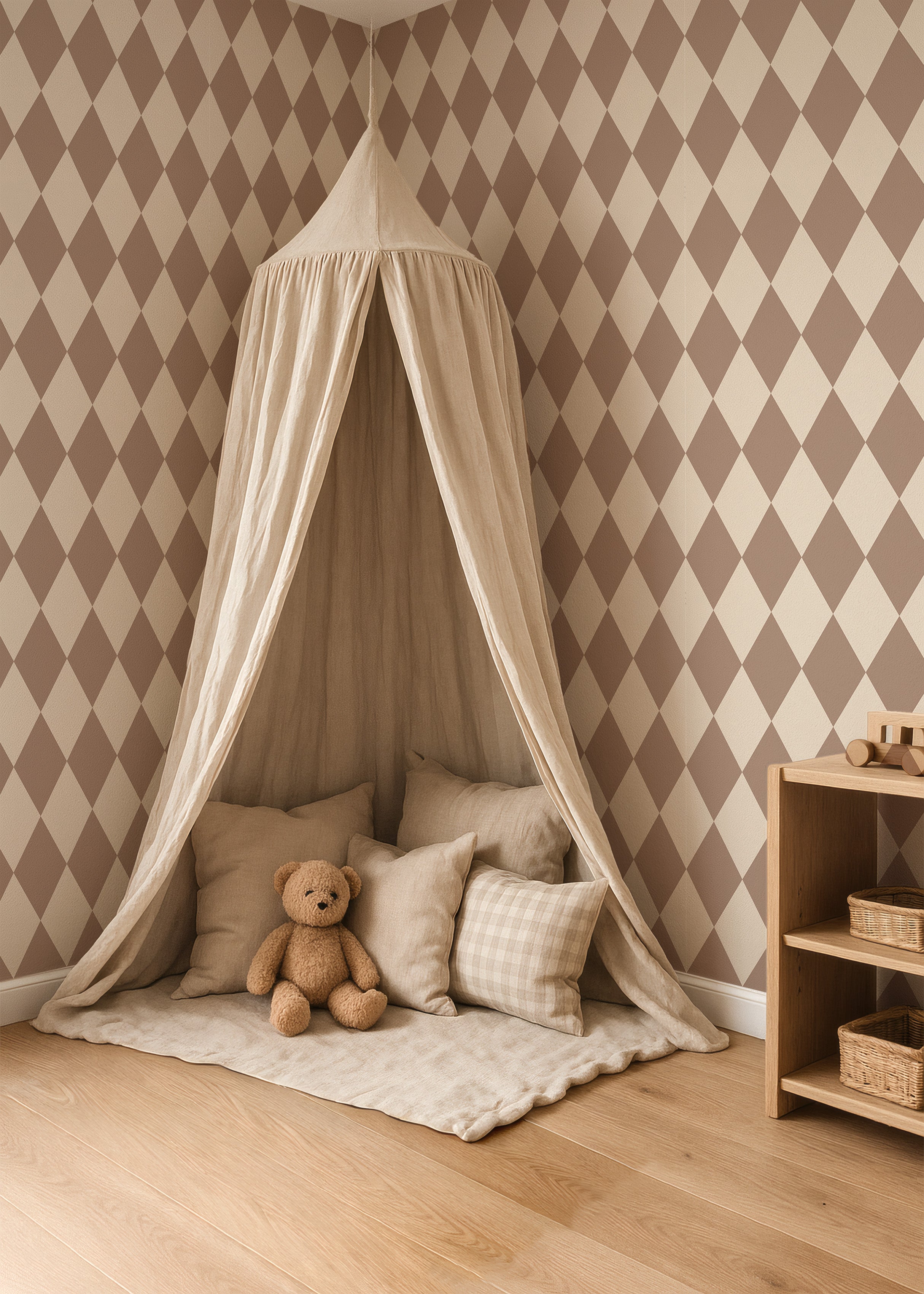 Behang Wiebertje - warm oat