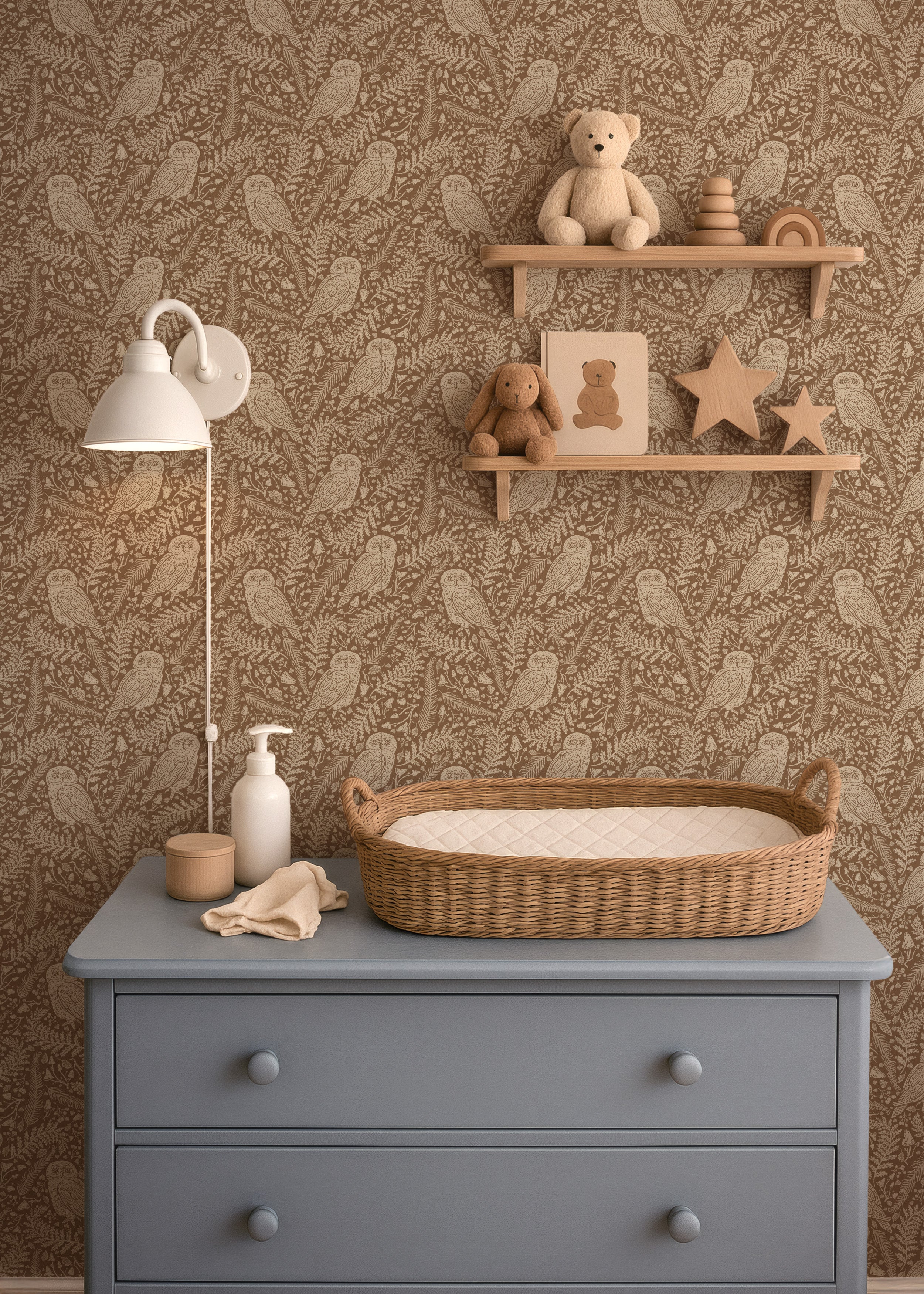 Whispering Woods Wallpaper - brown