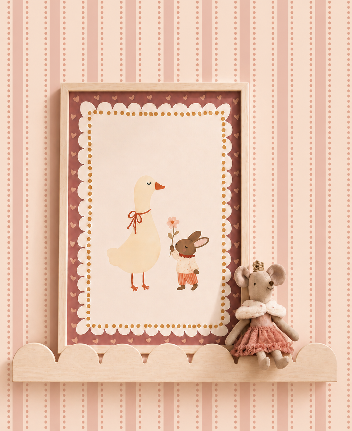 Wallpaper Stripes - chocolate
