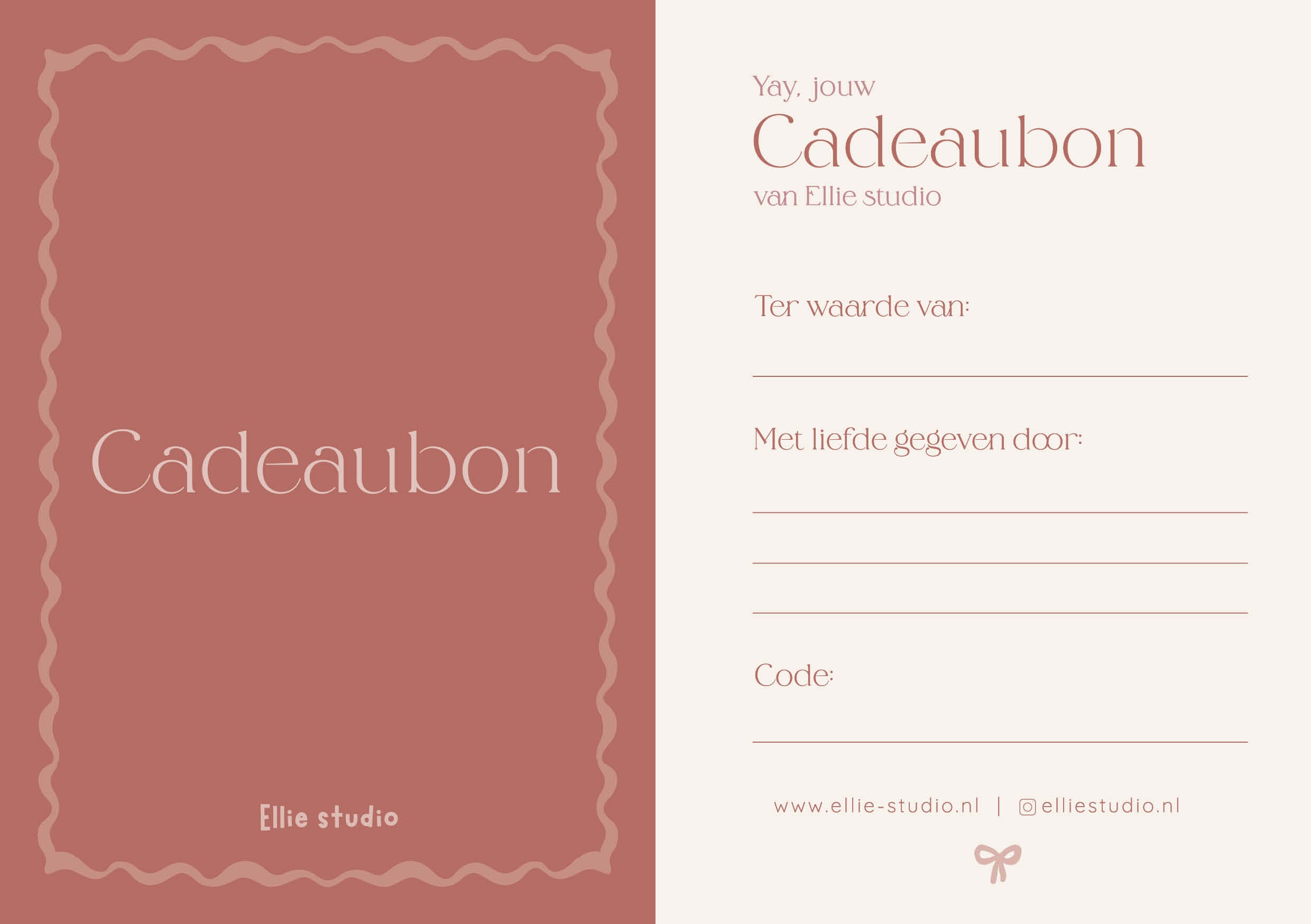 Cadeaubon kinderkamer | Digitaal cadeau voor baby & kind - ELLIE Studio