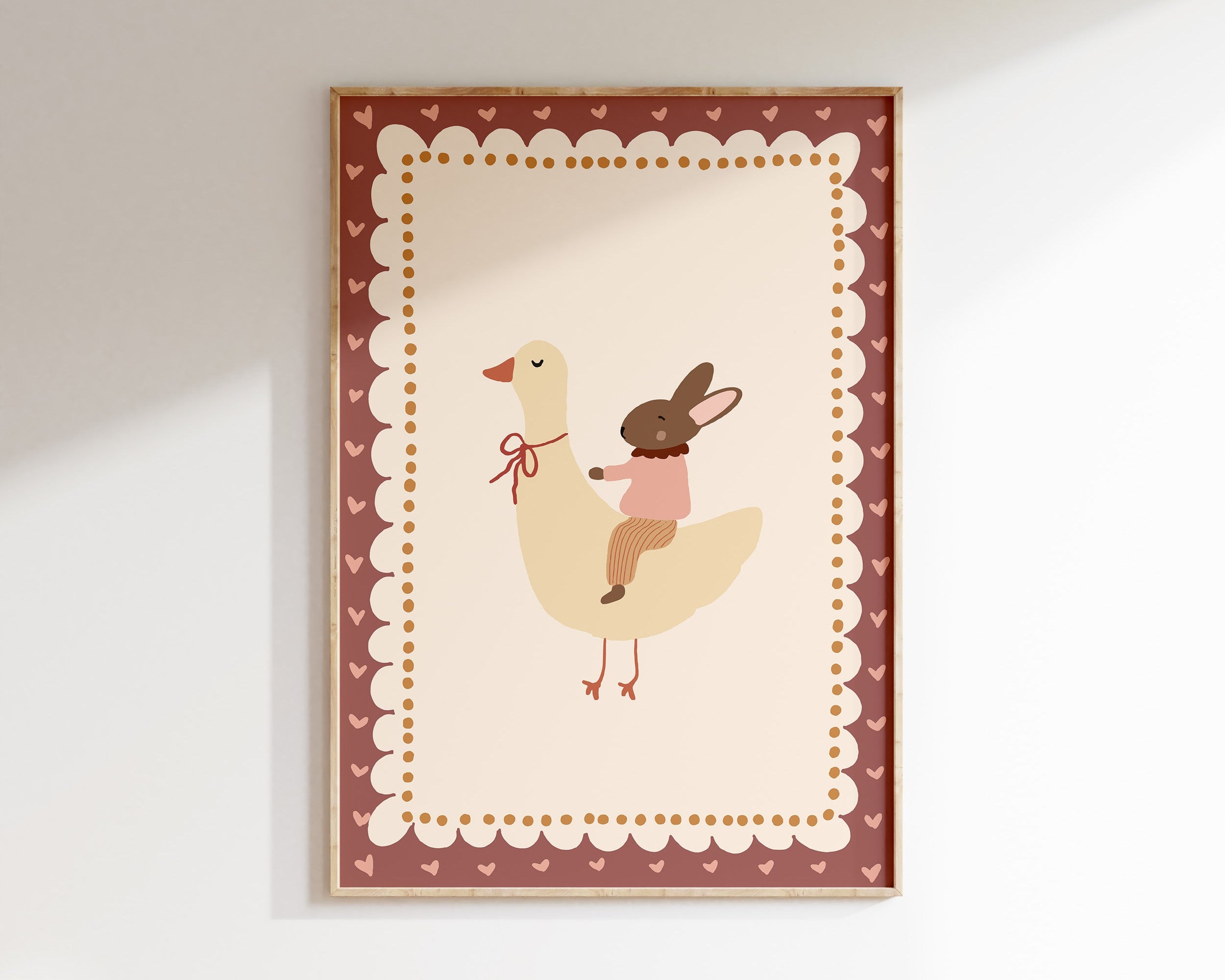Retro nursery poster - Dog with dots
