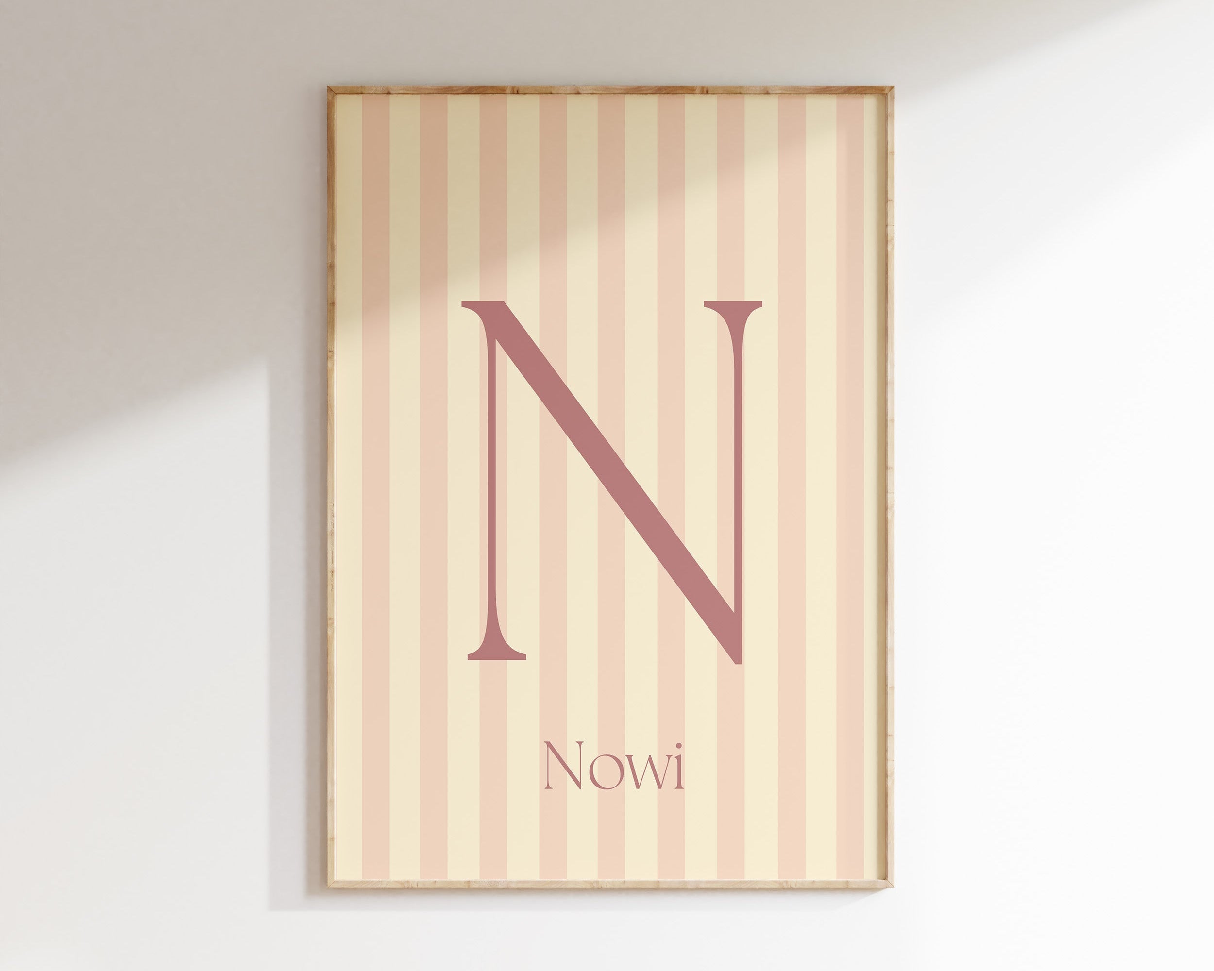 Birth poster Soft Frame - stripes