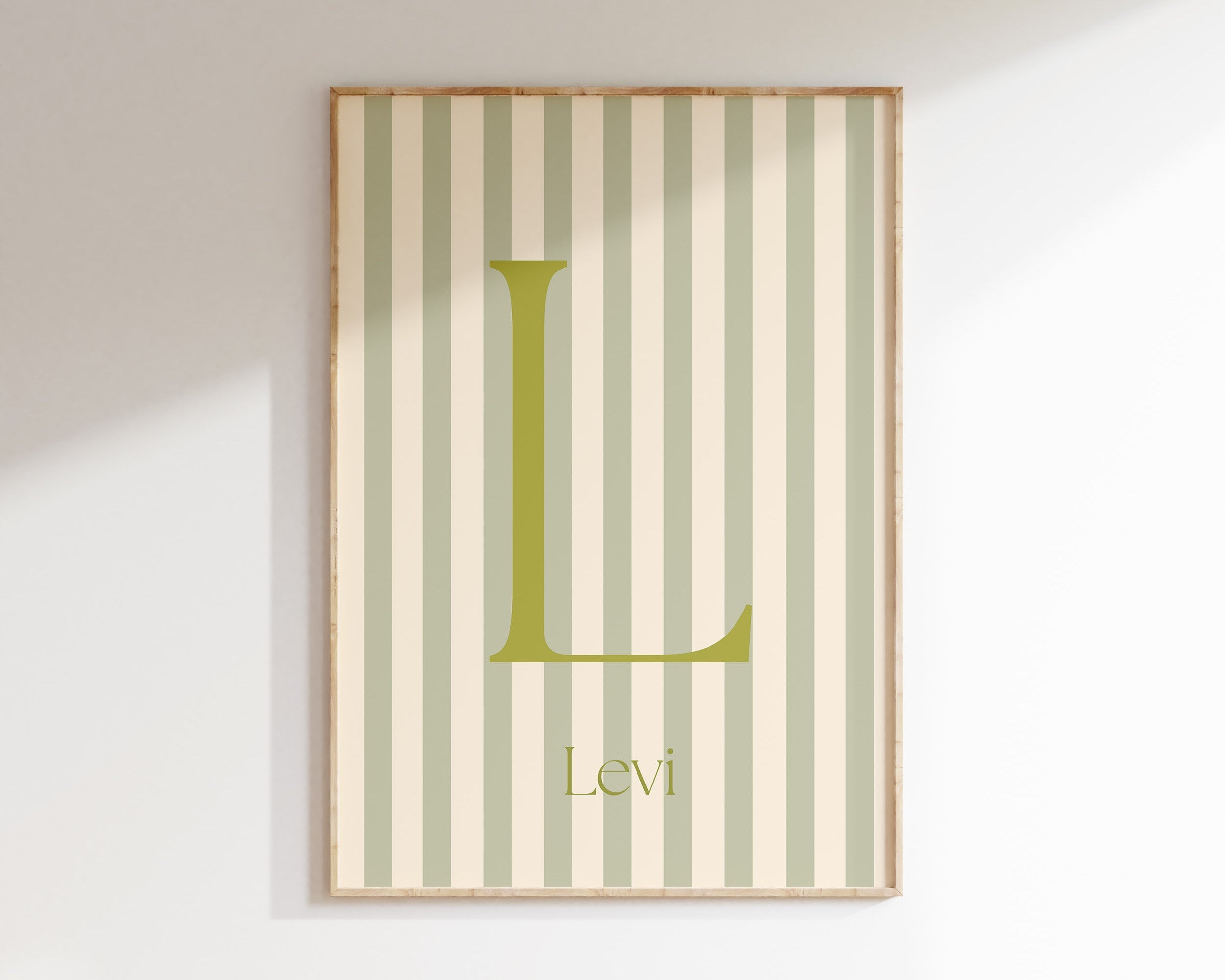 Birth poster Soft Frame - stripes
