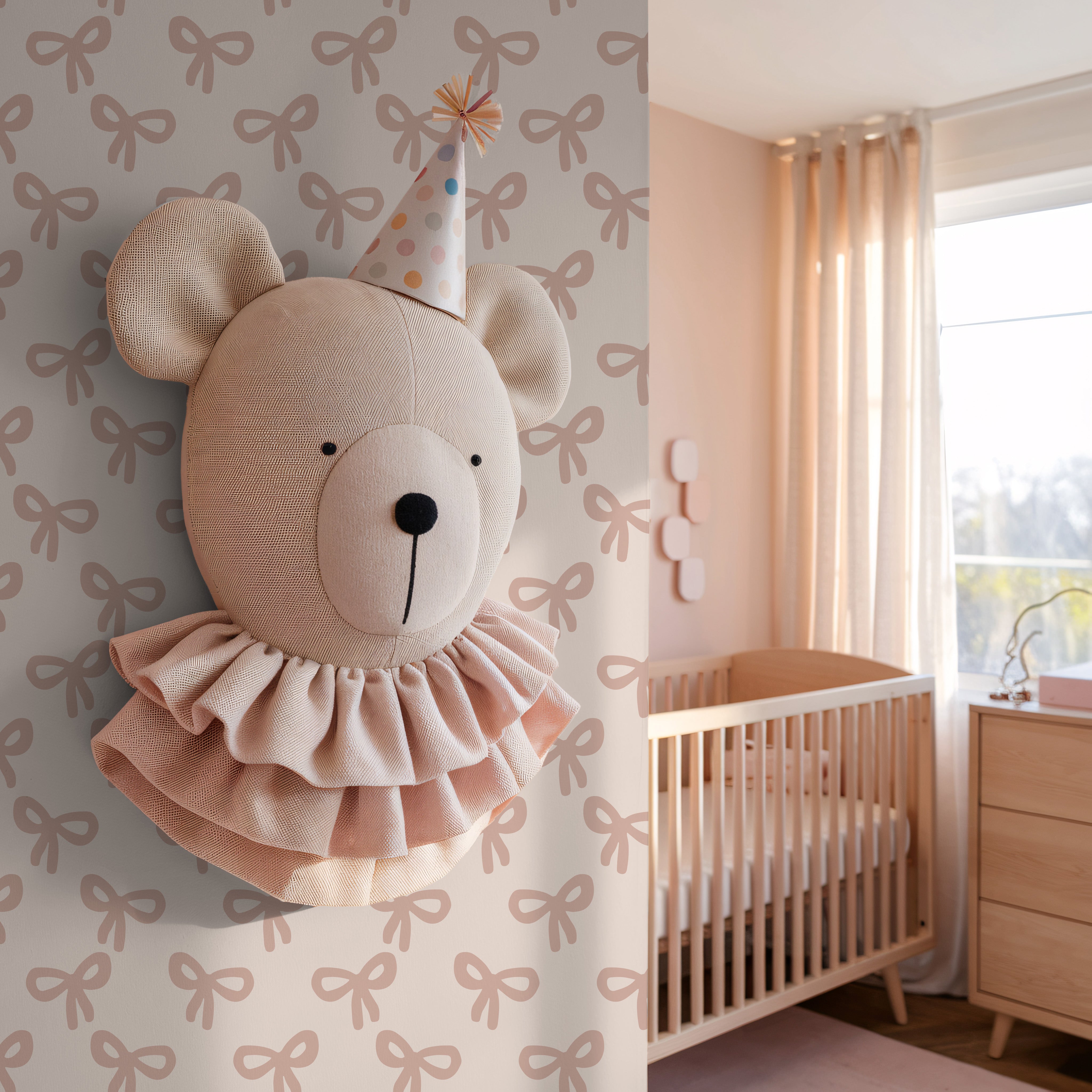 Wallpaper Bows - beige