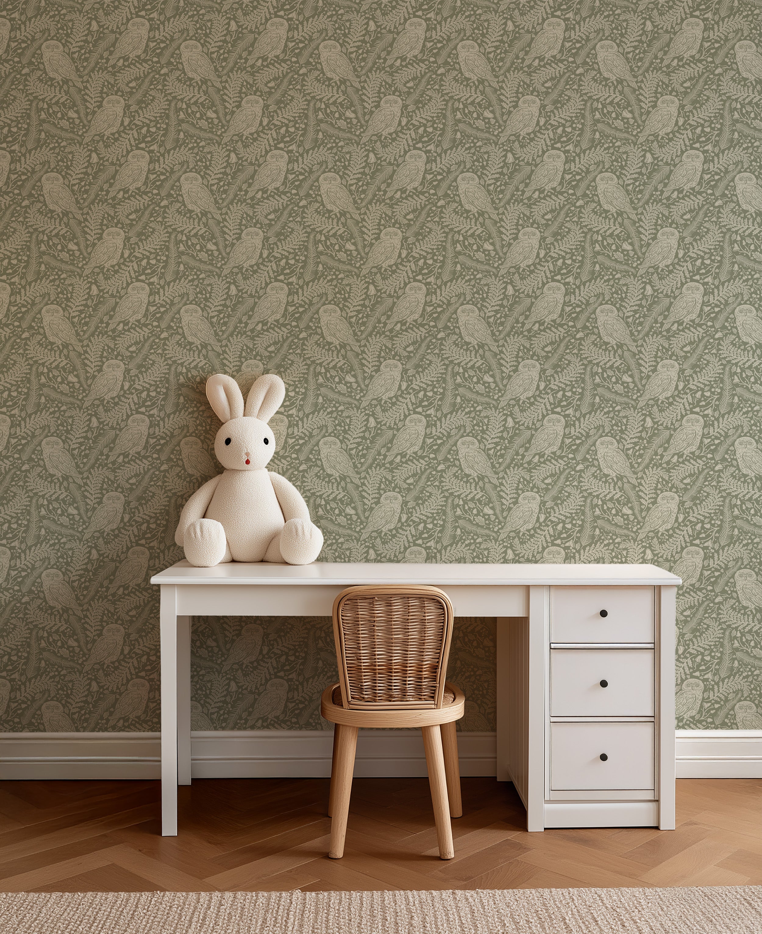 Whispering Woods Wallpaper - Sage Green